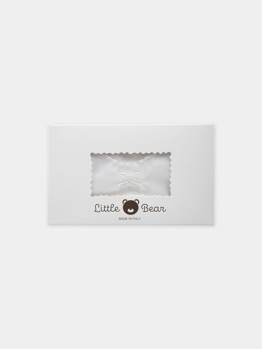 Camicia della fortuna avorio con fiocco,Little Bear,1095 FIOCCO PANNA