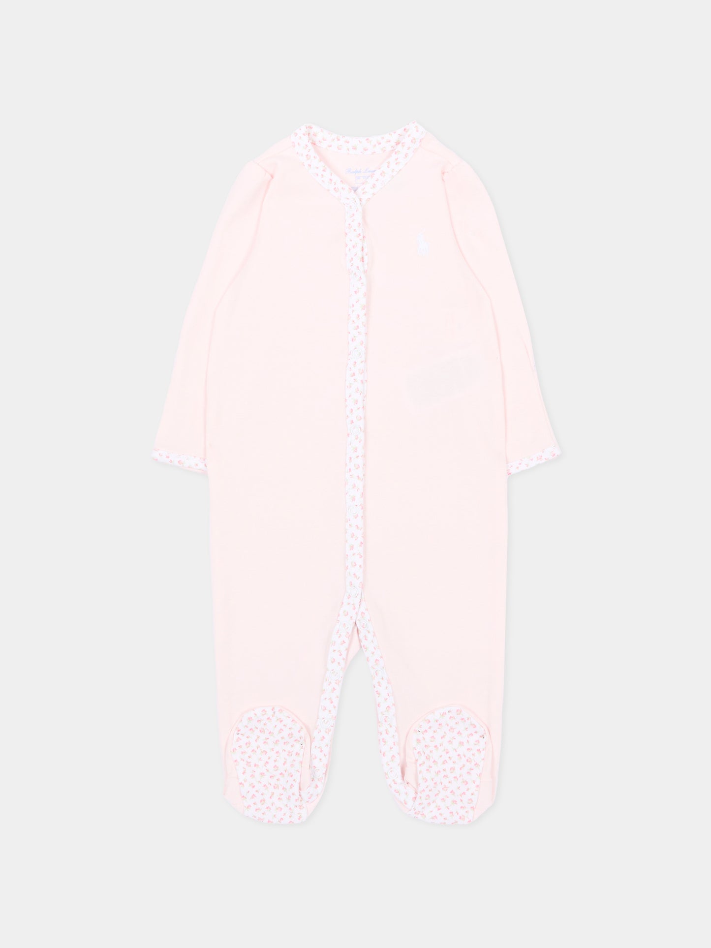 Grenouillère rose pour bébé fille
