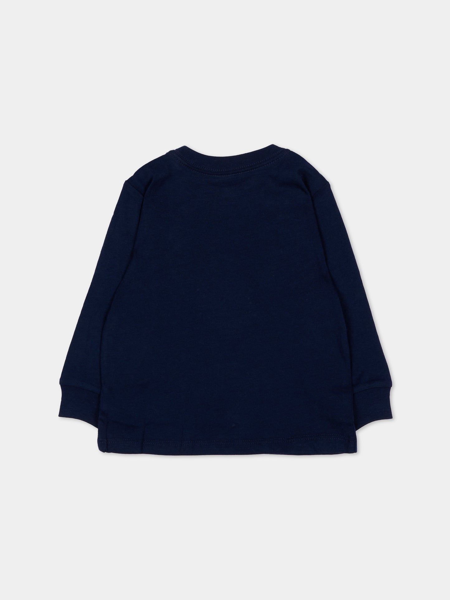 T-shirt bleu pour bébé garçon avec cheval