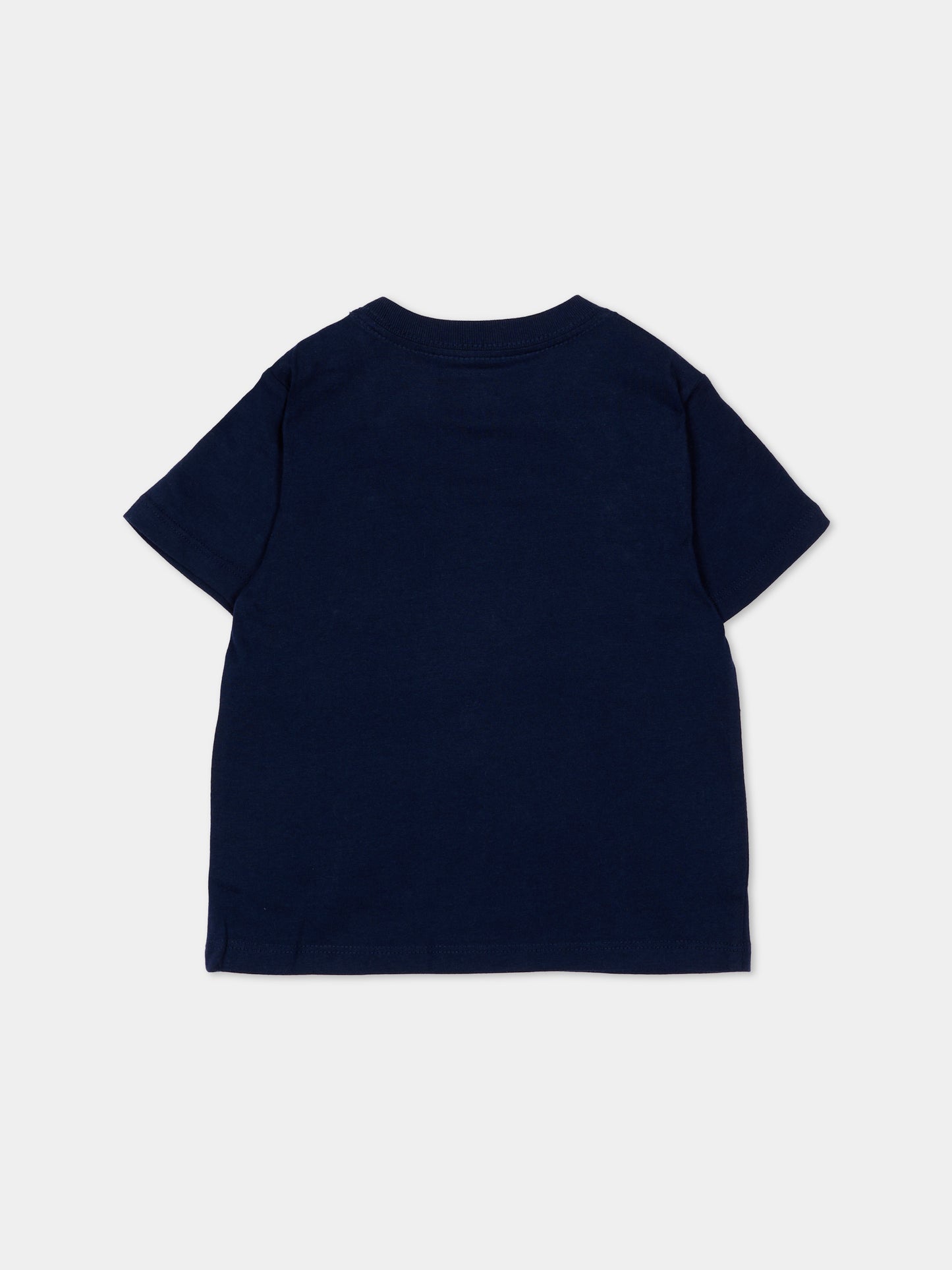 T-shirt bleu pour bébé enfants avec cheval iconique
