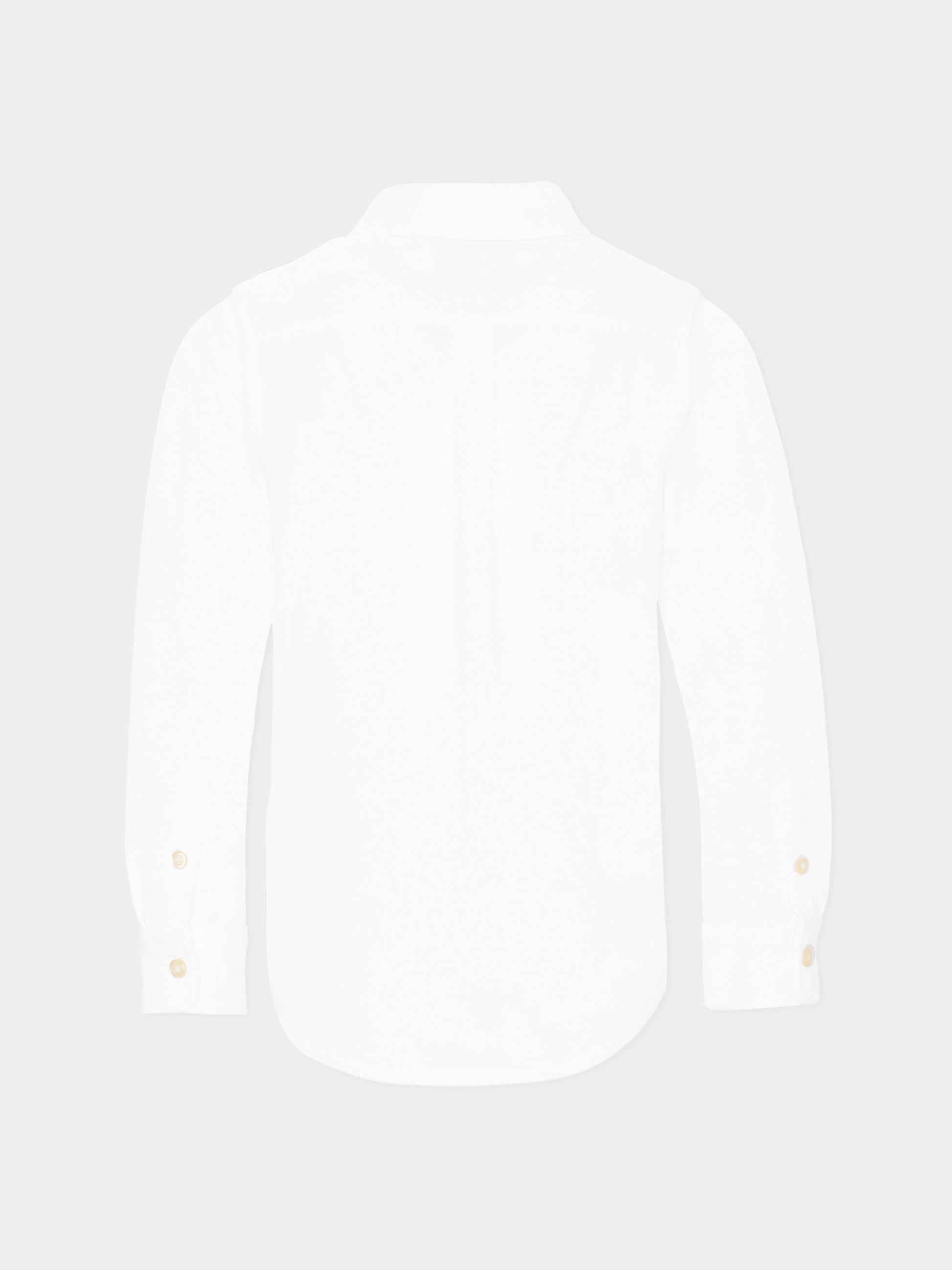 Camicia bianca per bambino con cavallino blu,Ralph Lauren Kids,819238001 WHITE