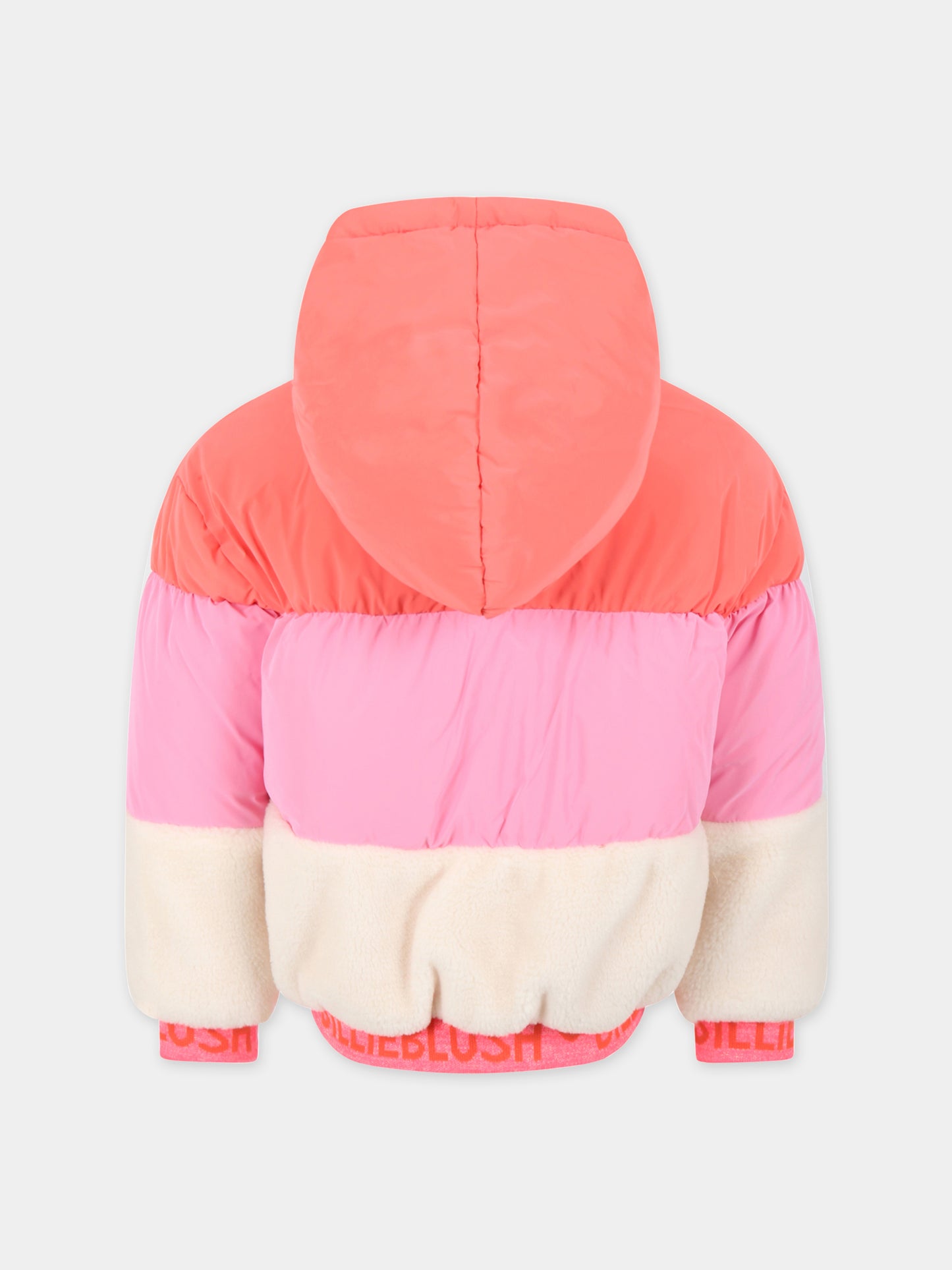 Piumino multicolor per bambina con logo,Billieblush,U16336 Z40