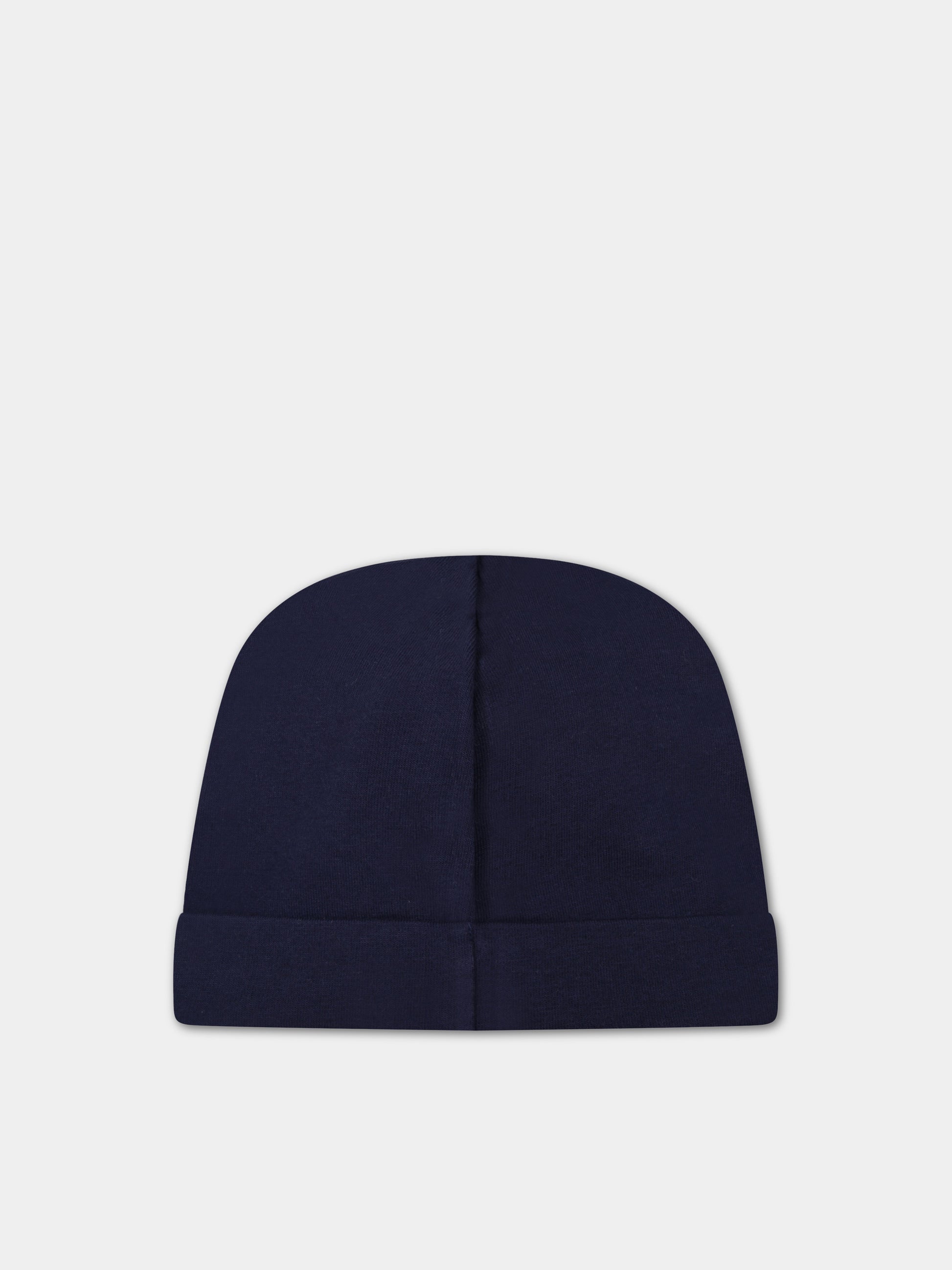 Cappello blu per neonati con teddy bear,Moschino Kids,MUX047 LDA14 40016