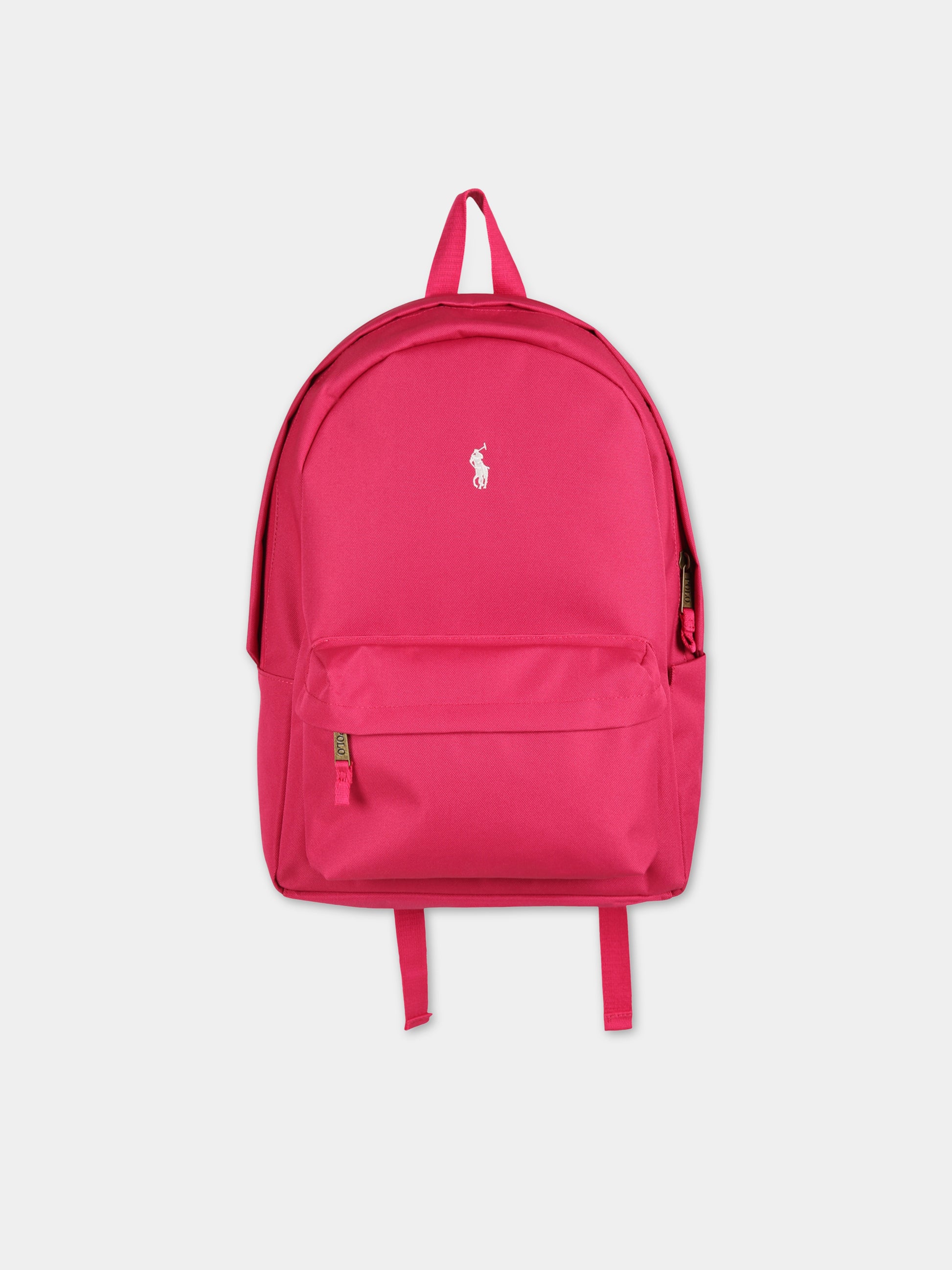 Zaino fucsia per bambina con iconico cavallino,Ralph Lauren Kids,RL9AR047 9AR047 ADP