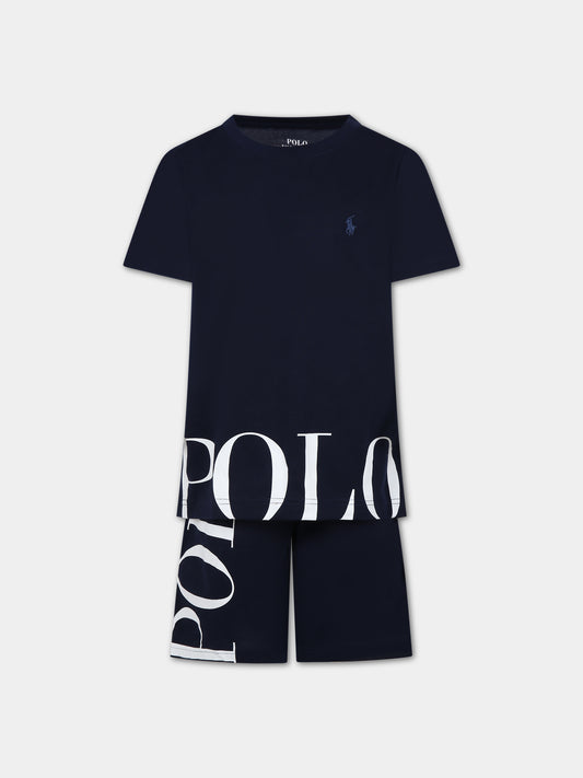Pigiama blu per bambino,Ralph Lauren Kids,RL9P0029 9P0029 BCV