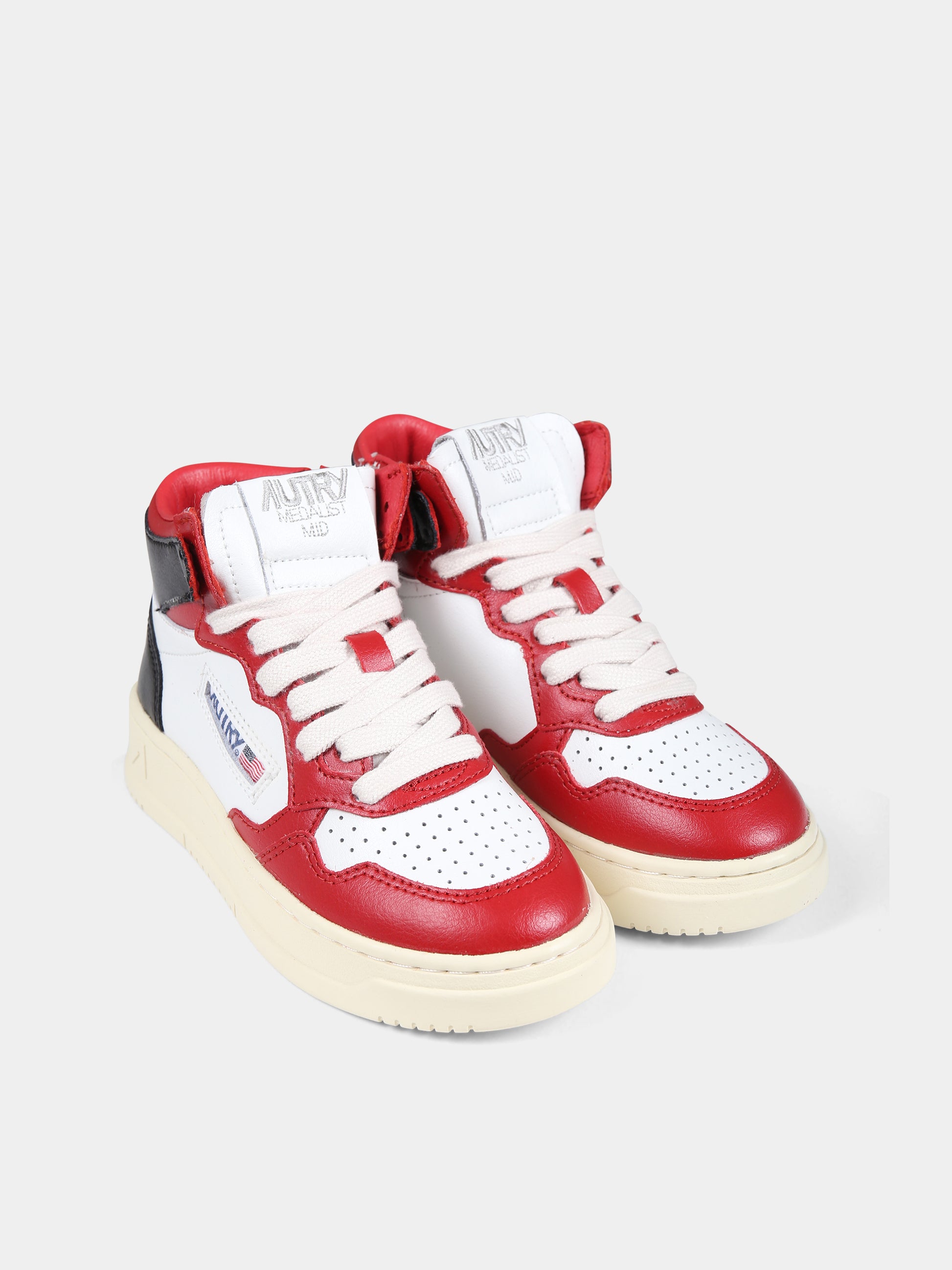 Sneakers rosse per bambino con logo,Autry,KUMK 3C04