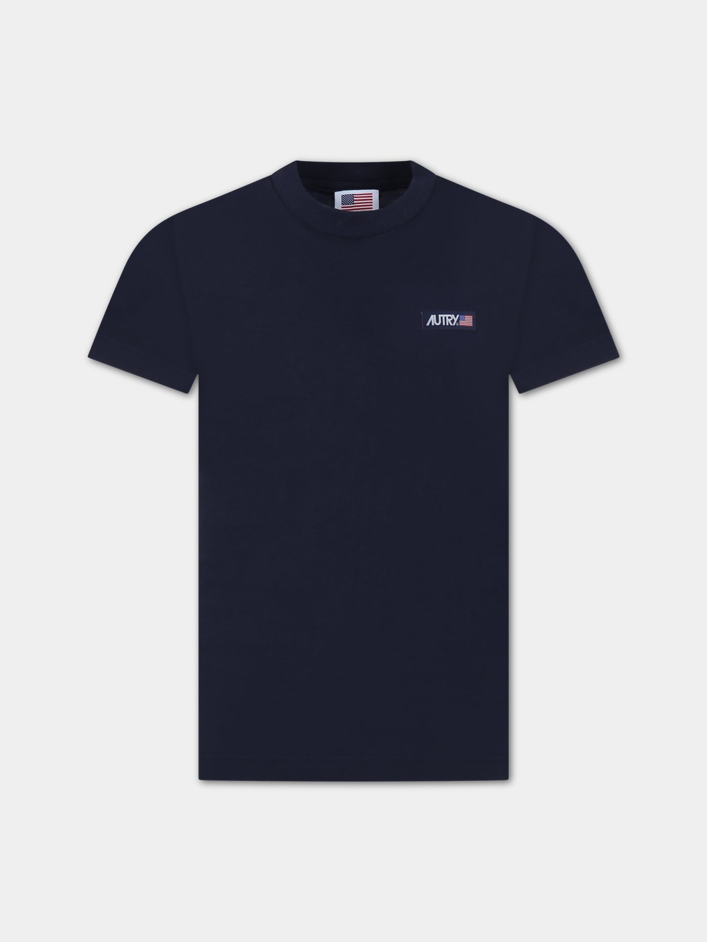 T-shirt blu per bambini con patch logo,Autry,KTAK 004B