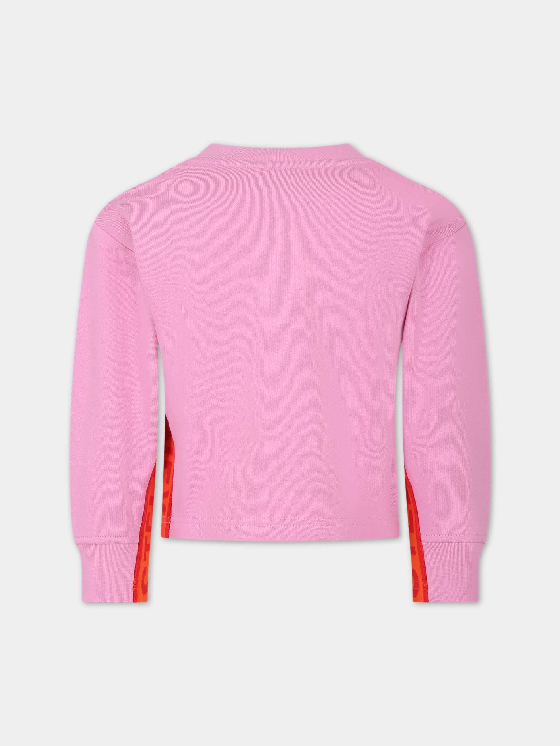 Felpa rosa per bambina con logo,Stella Mccartney Kids,TT4A10 Z0409 546