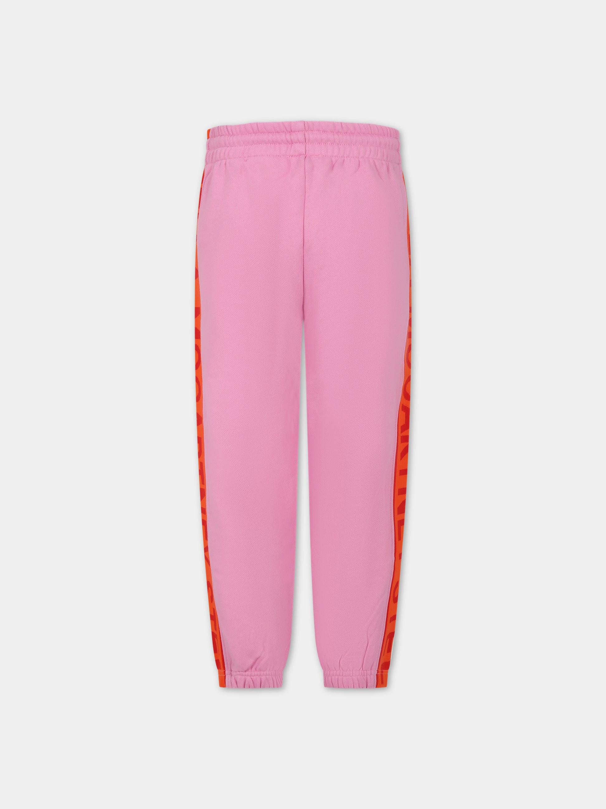 Pantaloni rosa per bambina con logo,Stella Mccartney Kids,TT6A10 Z0409 546