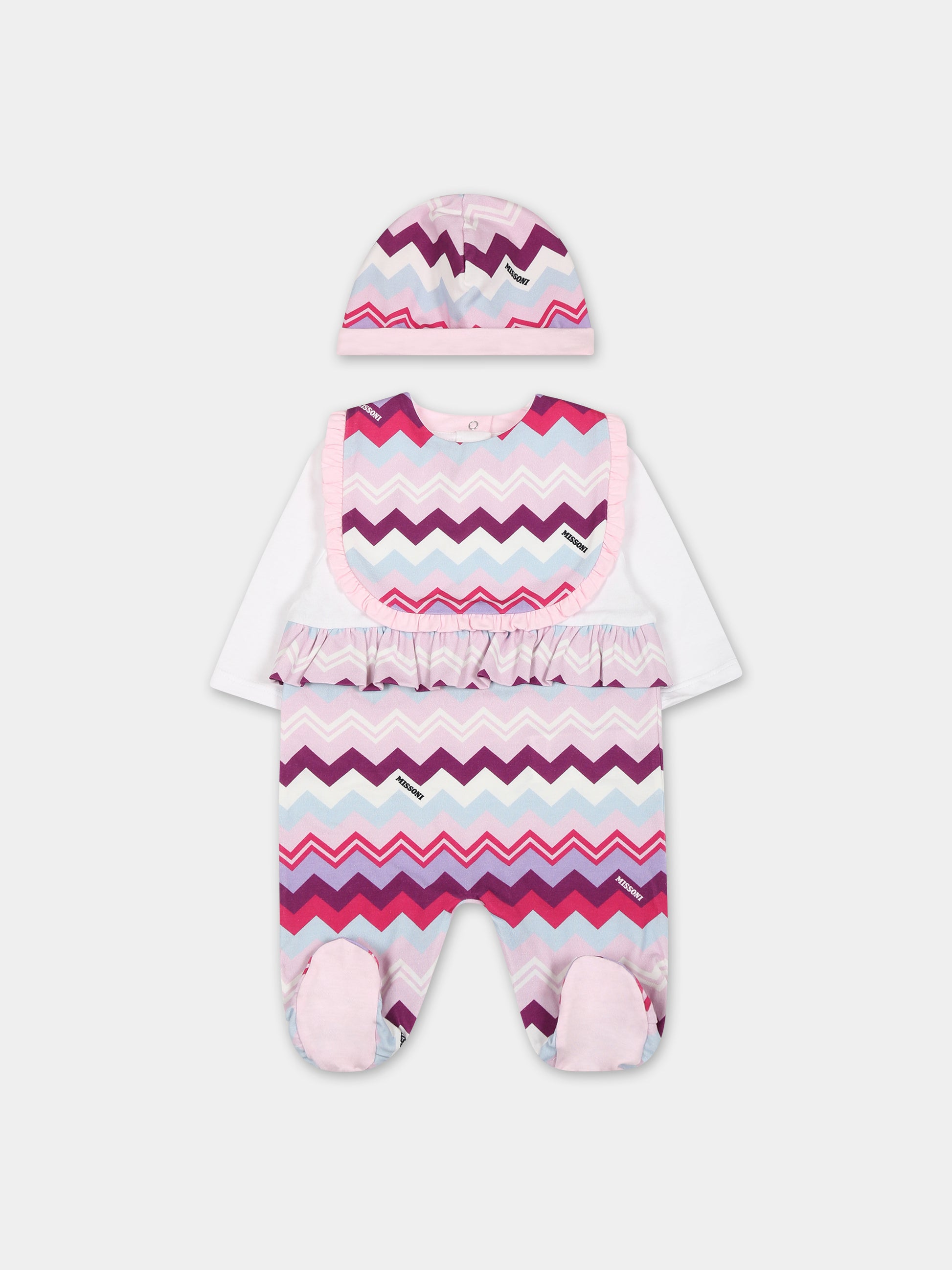 Set viola per neonata con logo,Missoni,MTB020 J0319 579MC