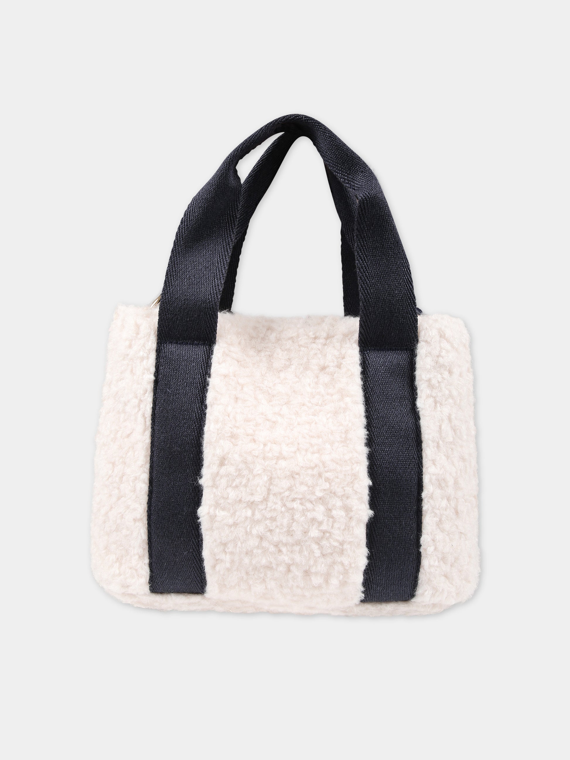 Borsa avorio con logo per bambina,Chloé Kids,C10323 N78