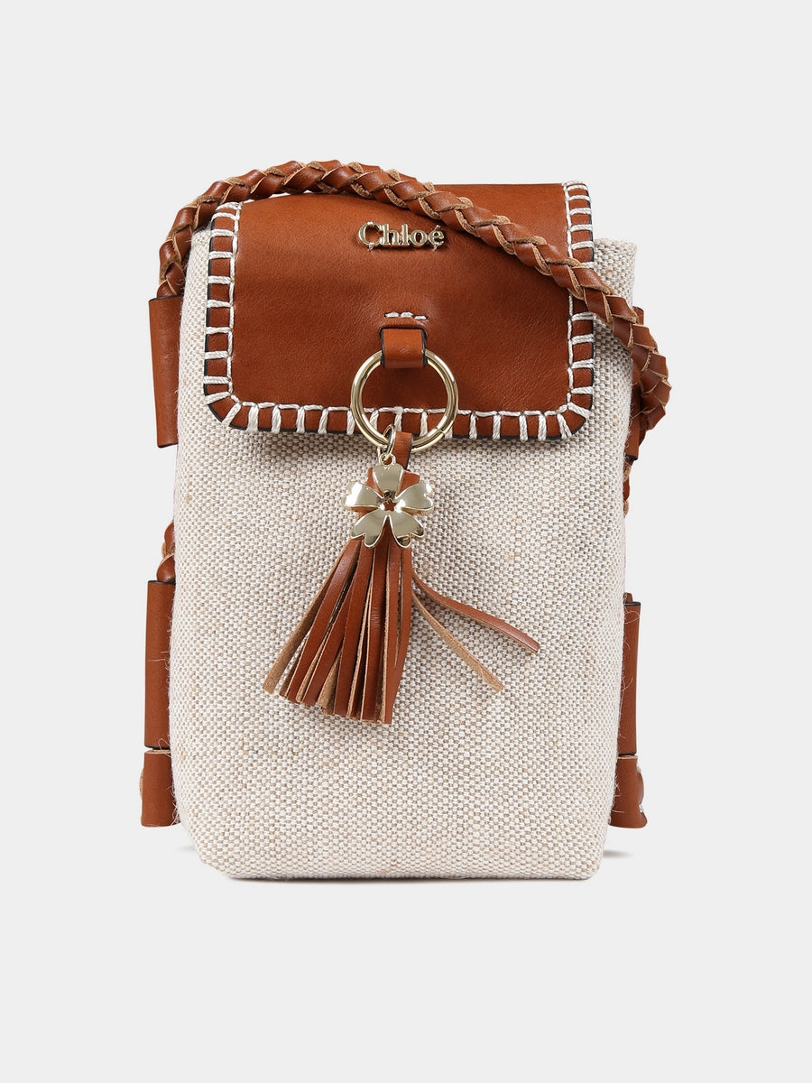 Borsa beige per bambina con logo,Chloé Kids,C10321 P03
