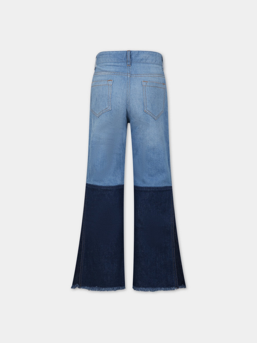 Jeans celesti per bambina con logo,Chloé Kids,C14744 Z10