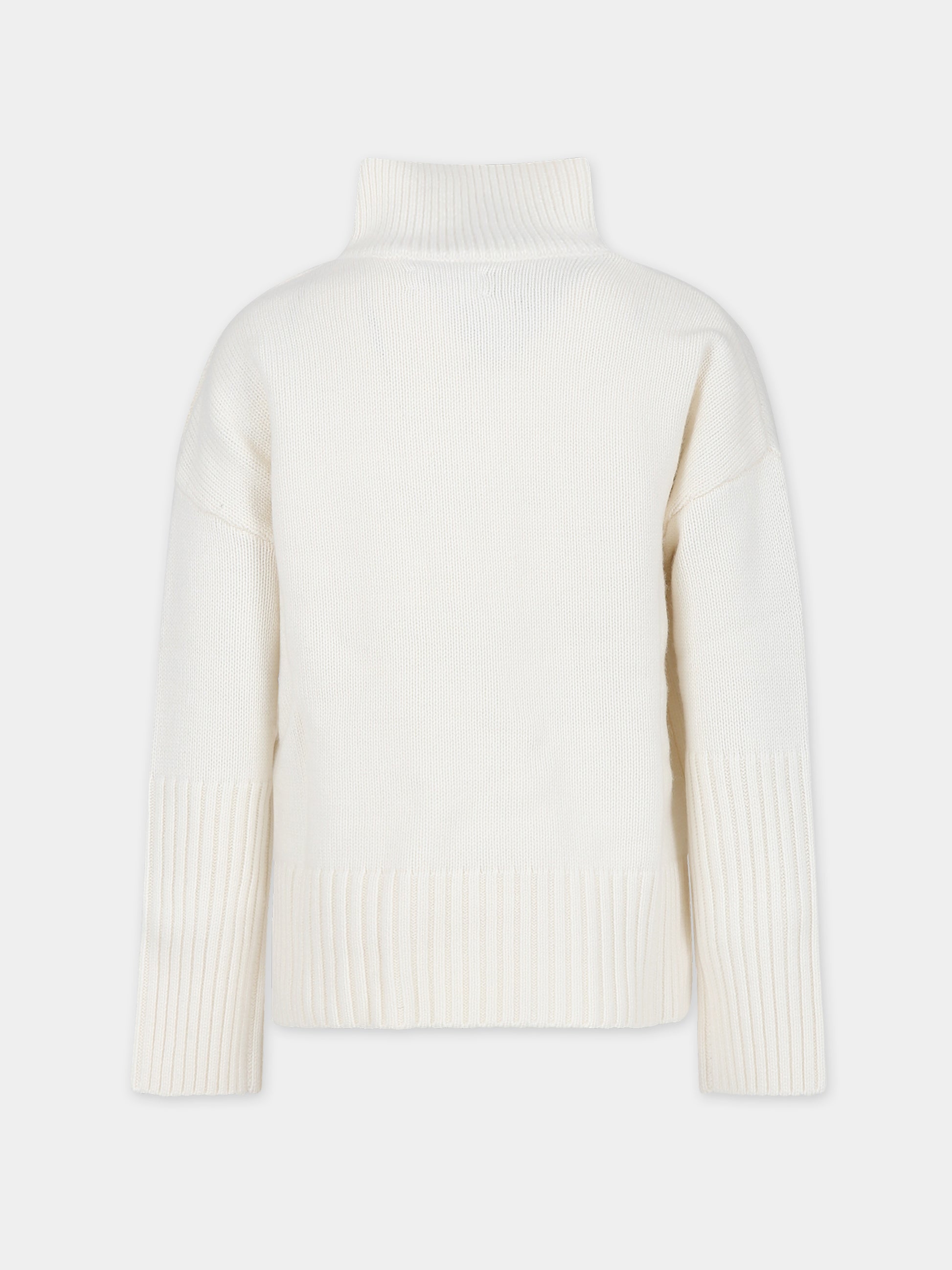 Dolcevita avorio per bambina con scritta,Zadig & Voltaire Kids,X15401 140