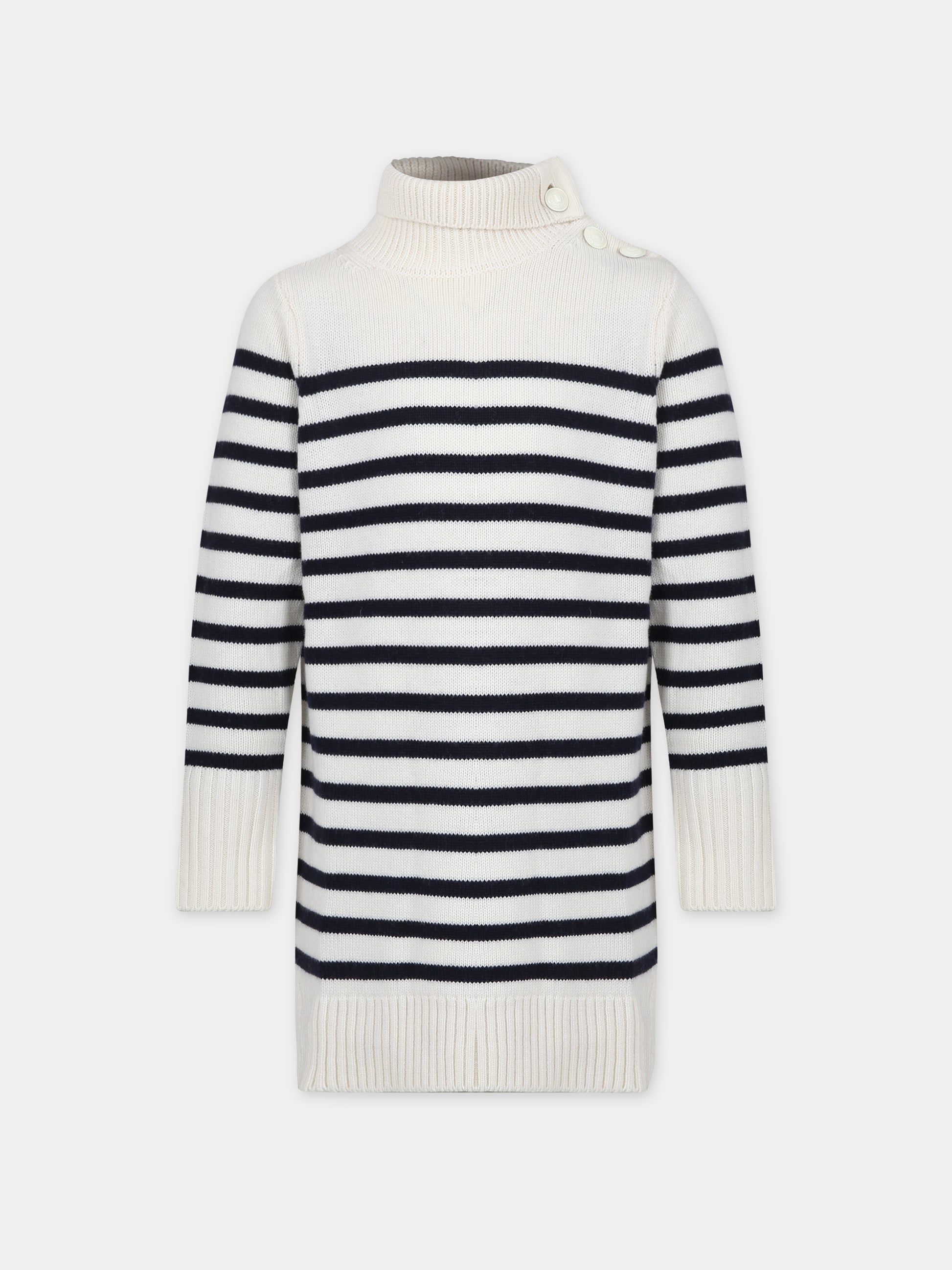 Vestito avorio per bambina con logo,Zadig & Voltaire Kids,X12210 140