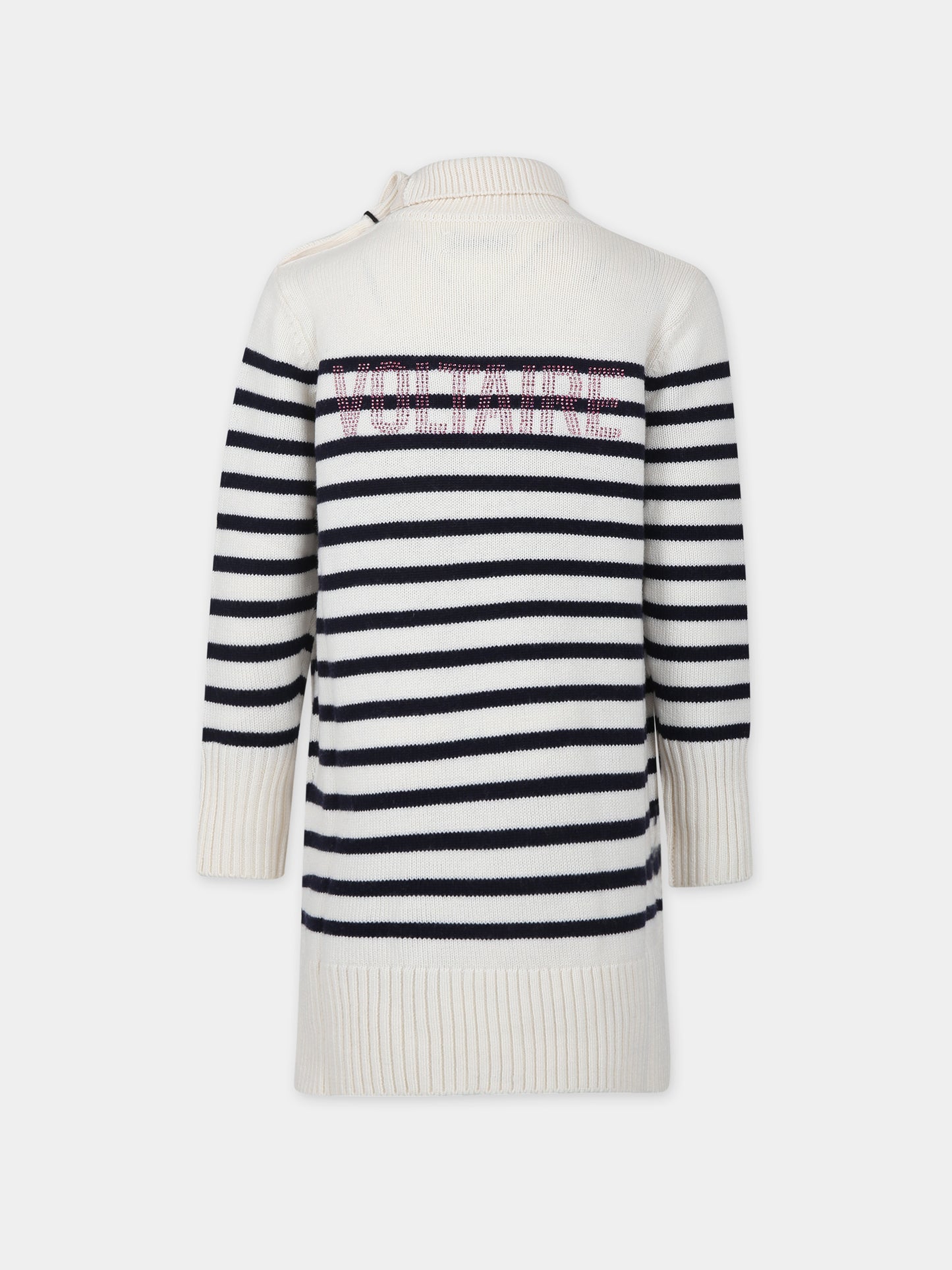 Vestito avorio per bambina con logo,Zadig & Voltaire Kids,X12210 140