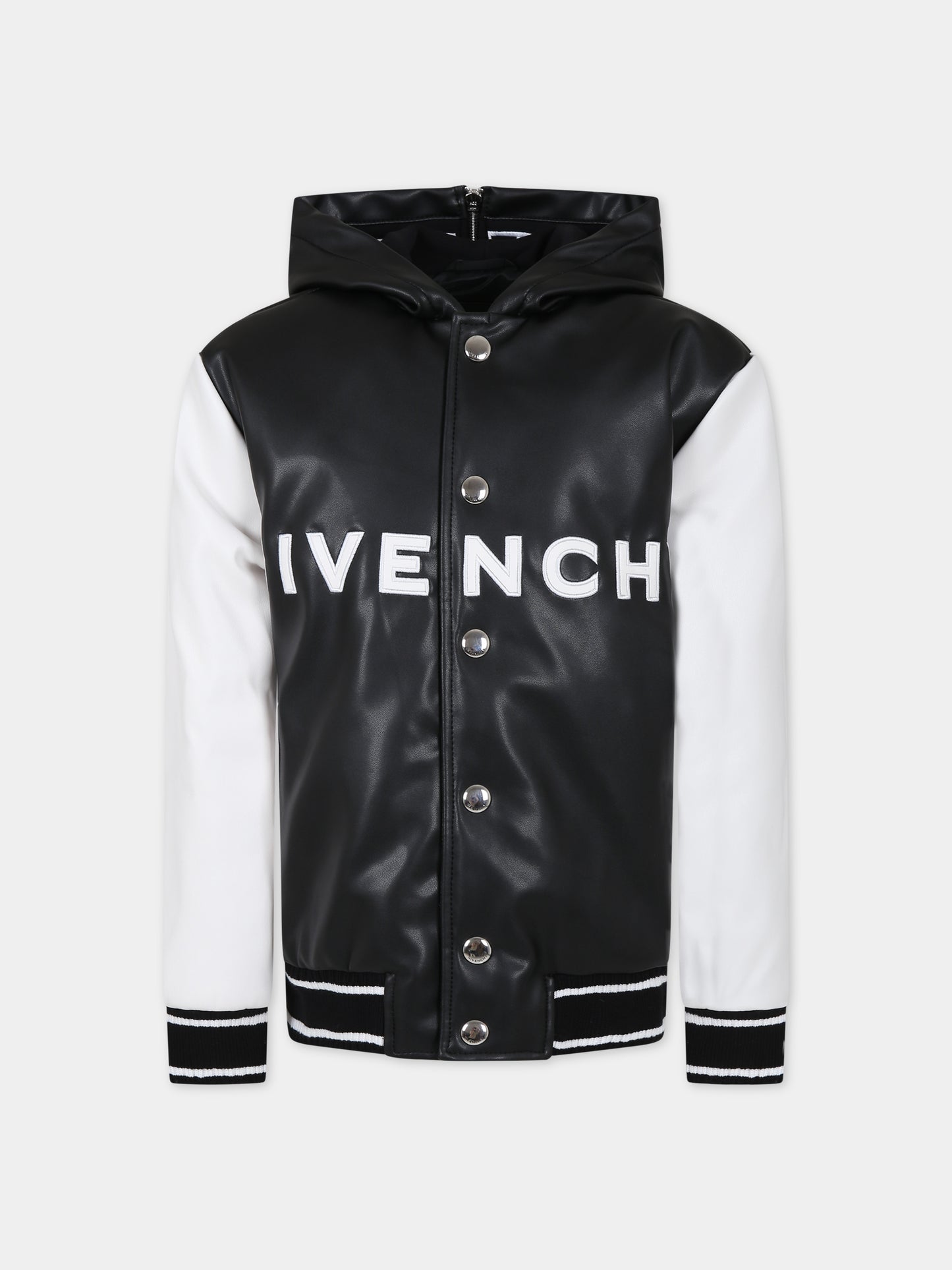 Bomber nero per bambino con logo,Givenchy Kids,H26144 M41