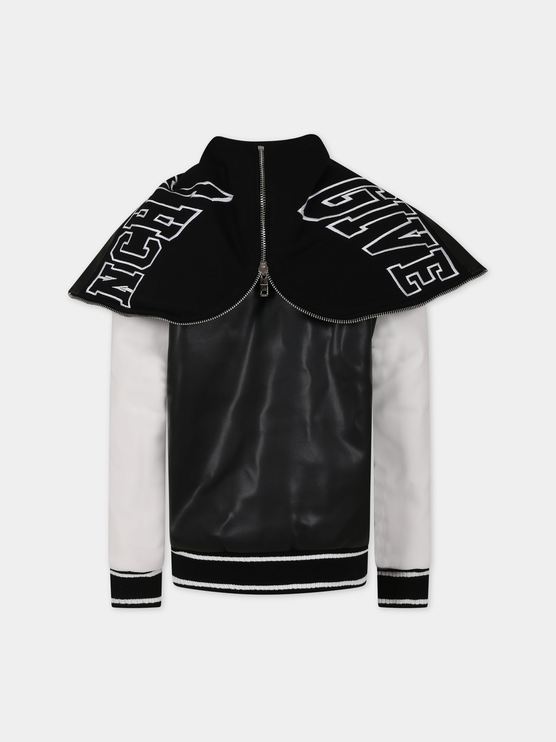 Bomber nero per bambino con logo,Givenchy Kids,H26144 M41