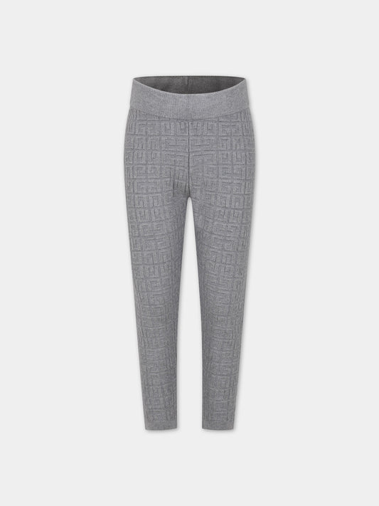 Pantalone casual grigio per bambina,Givenchy Kids,H14213 A17