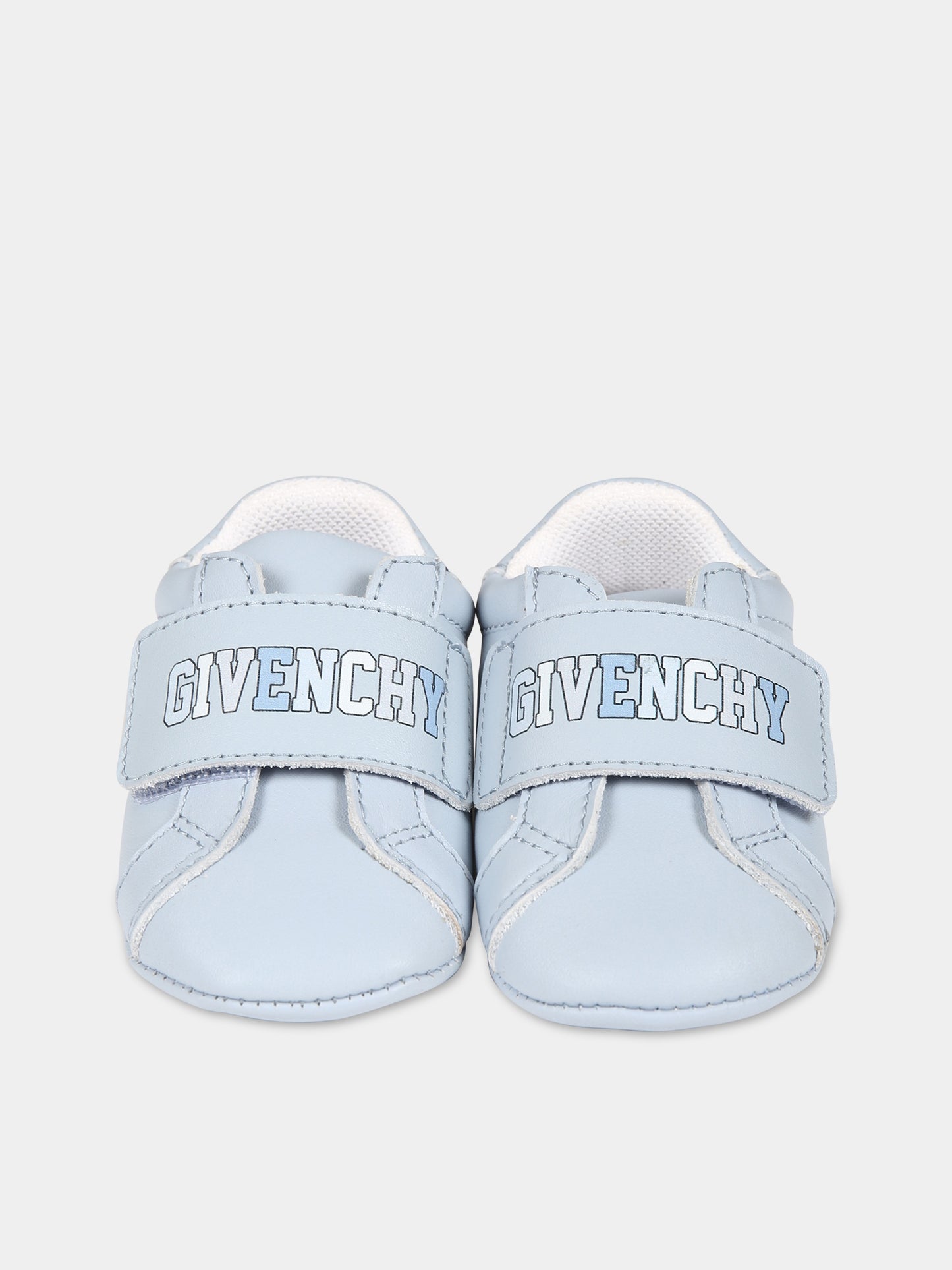 Sneakers celesti per neonato con logo,Givenchy Kids,H99048 771