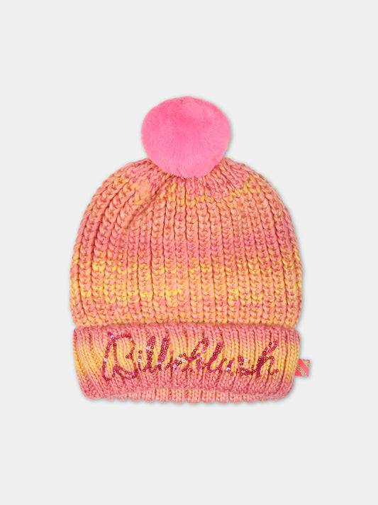Berretto multicolor per bambina con logo,Billieblush,U11144 925