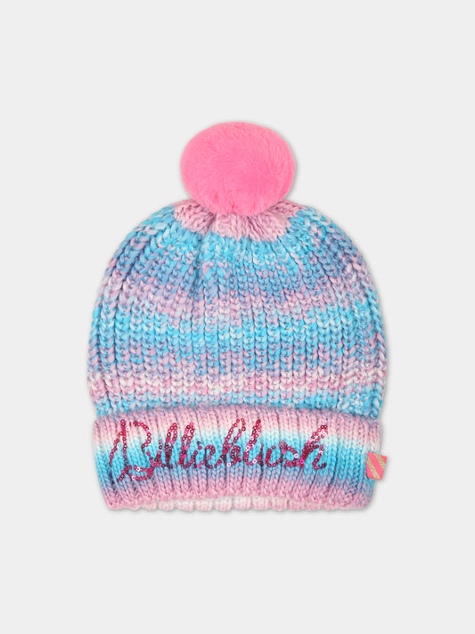 Berretto multicolor per bambina con logo,Billieblush,U11144 77S