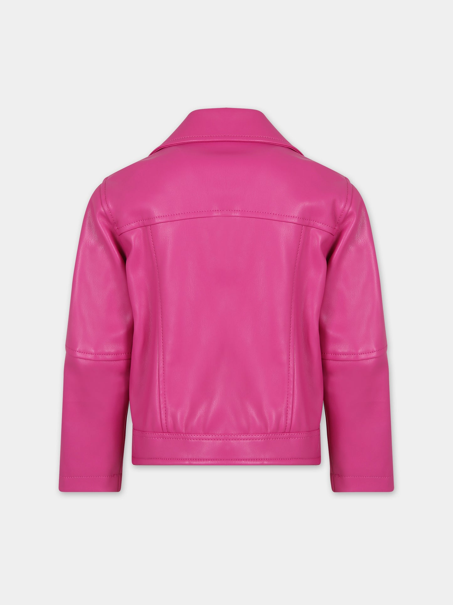 Giubbotto fucsia per bambina con logo,Philosophy,PFGB001 0 PE073 8009