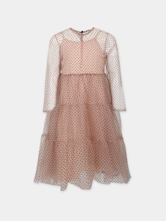 Vestito rosa per bambina con pois,Philosophy,PFAB014 0 TU081 D061