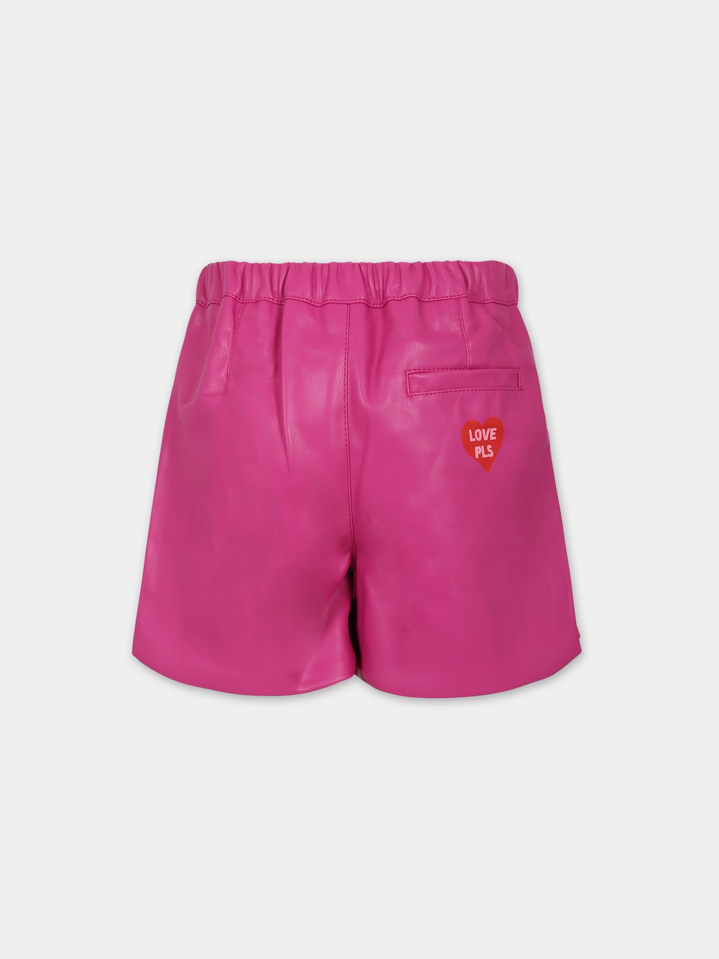 Shorts fucsia per bambina con cuore,Philosophy,PFBE003 0 PE073 8009