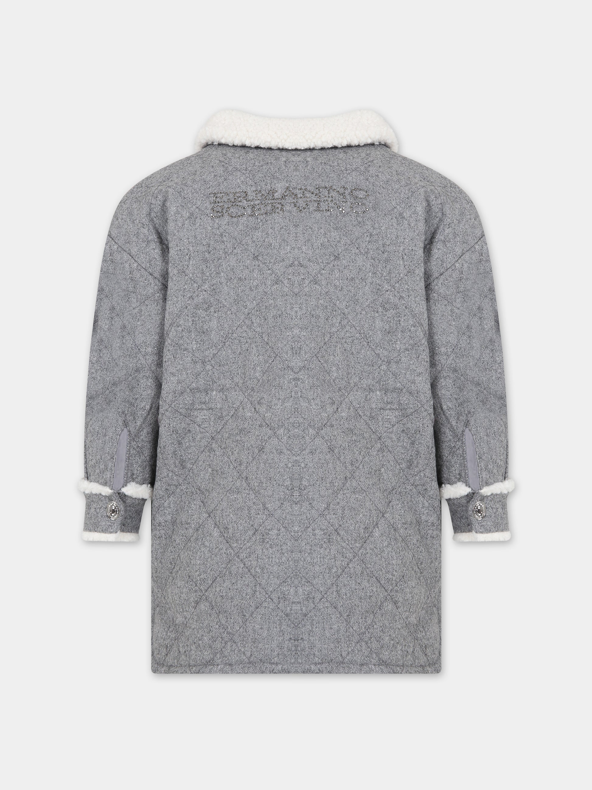 Giubbotto grigio per bambina,Ermanno Scervino Junior,SFGB011 C ML251 5000