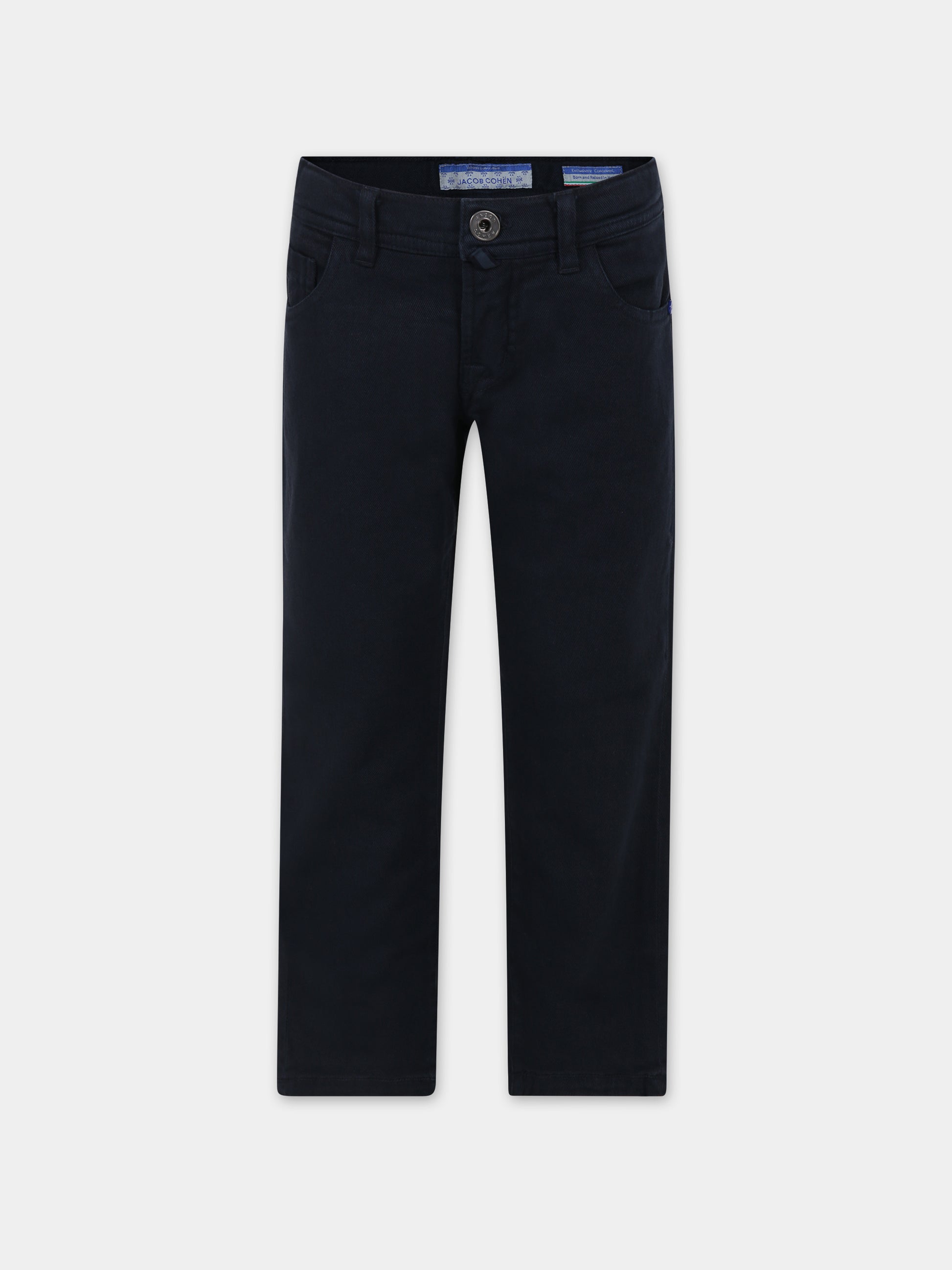 Pantaloni blu per bambino con logo,Jacob Cohen,HMPA003 0 CE243 4000