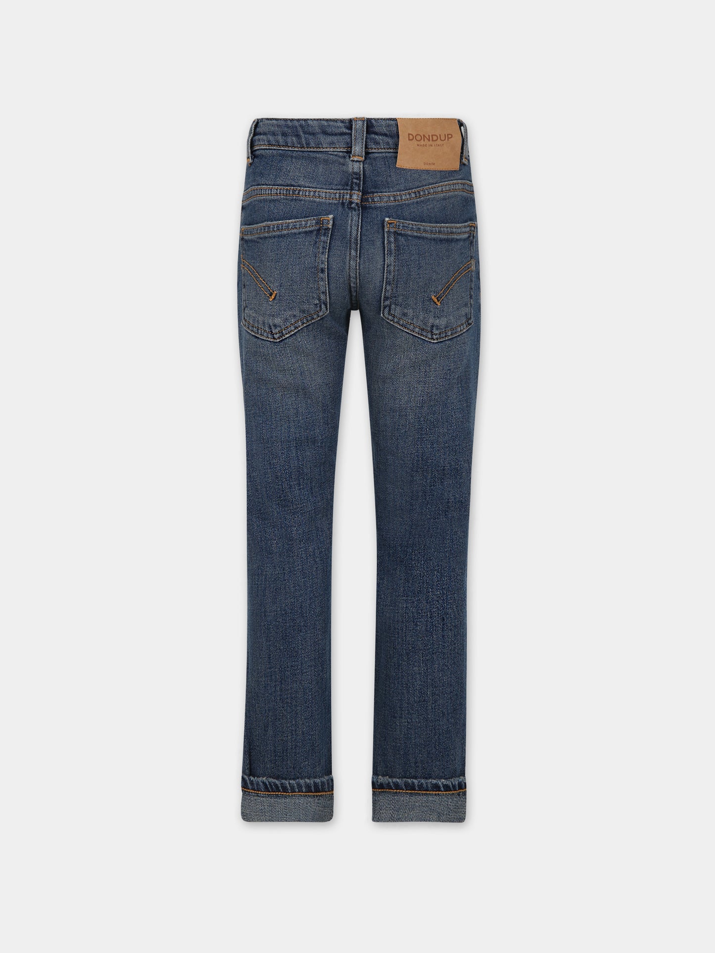 Jeans blu per bambino con logo,Dondup Kids,DMPA016 C DS040 4025