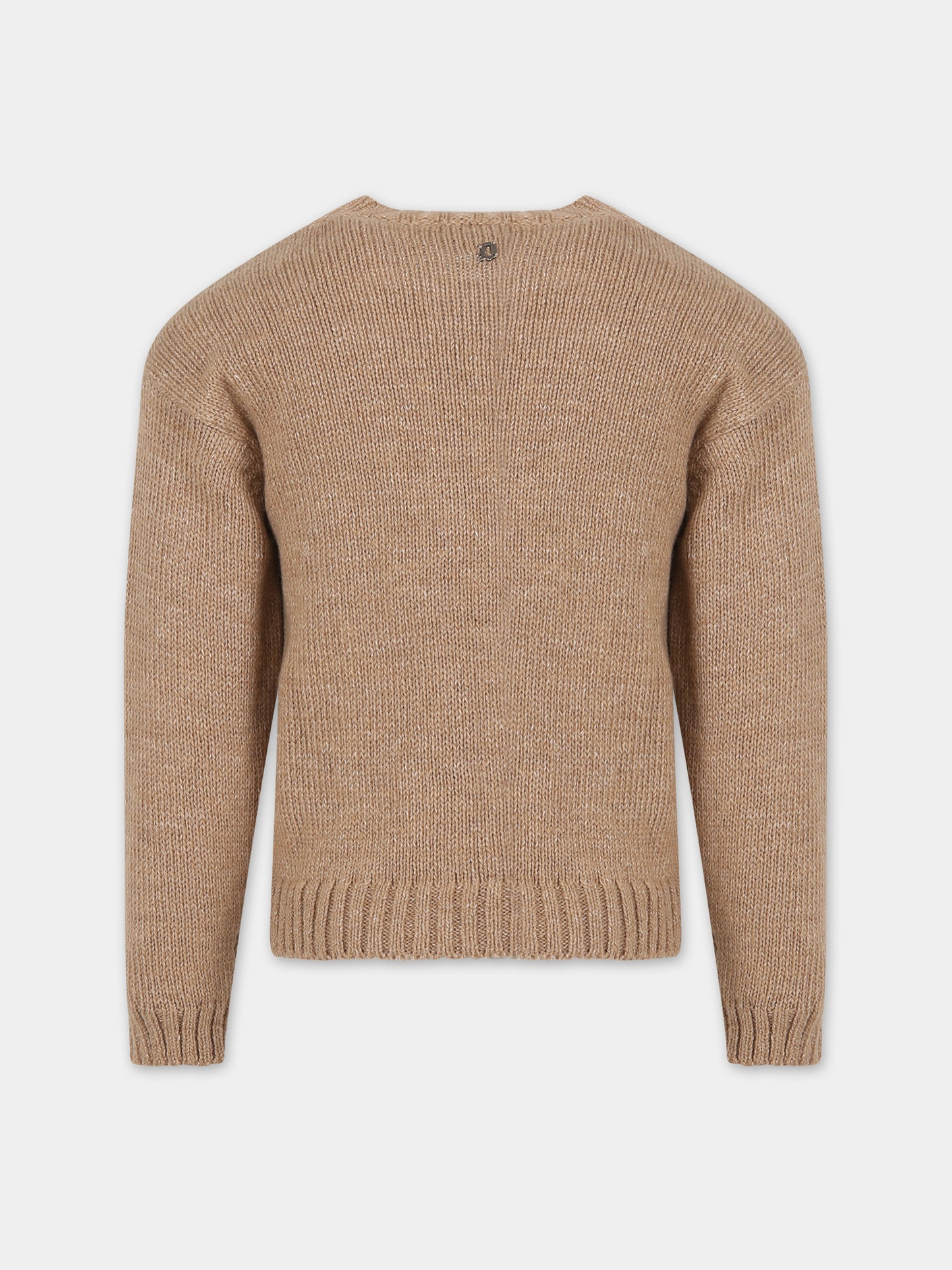 Maglione beige per bambino con logo,Dondup Kids,DMMA009 C FL002 0037