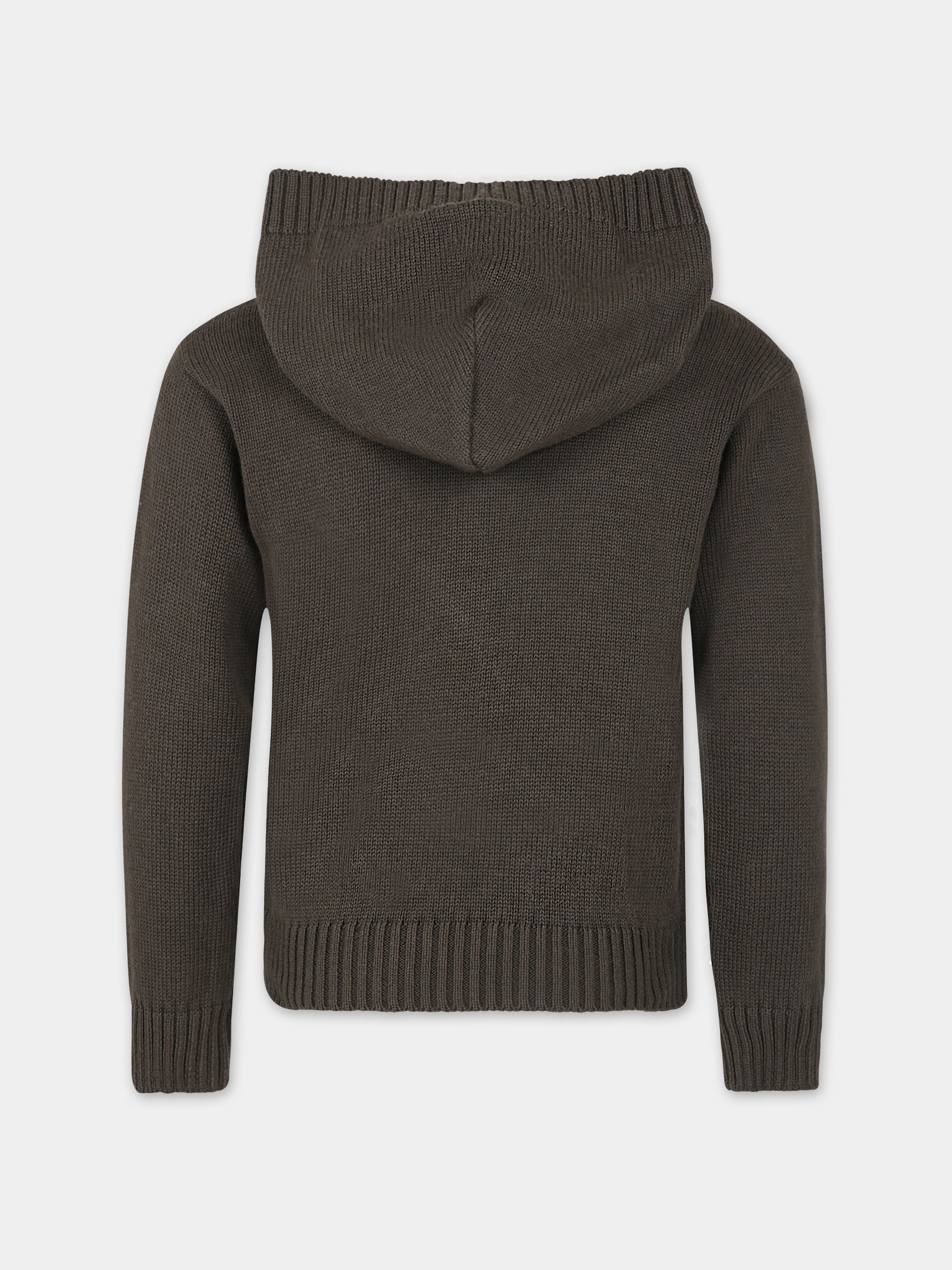 Maglione verde per bambino con logo,Dondup Kids,DMMA005 C FL011 1005