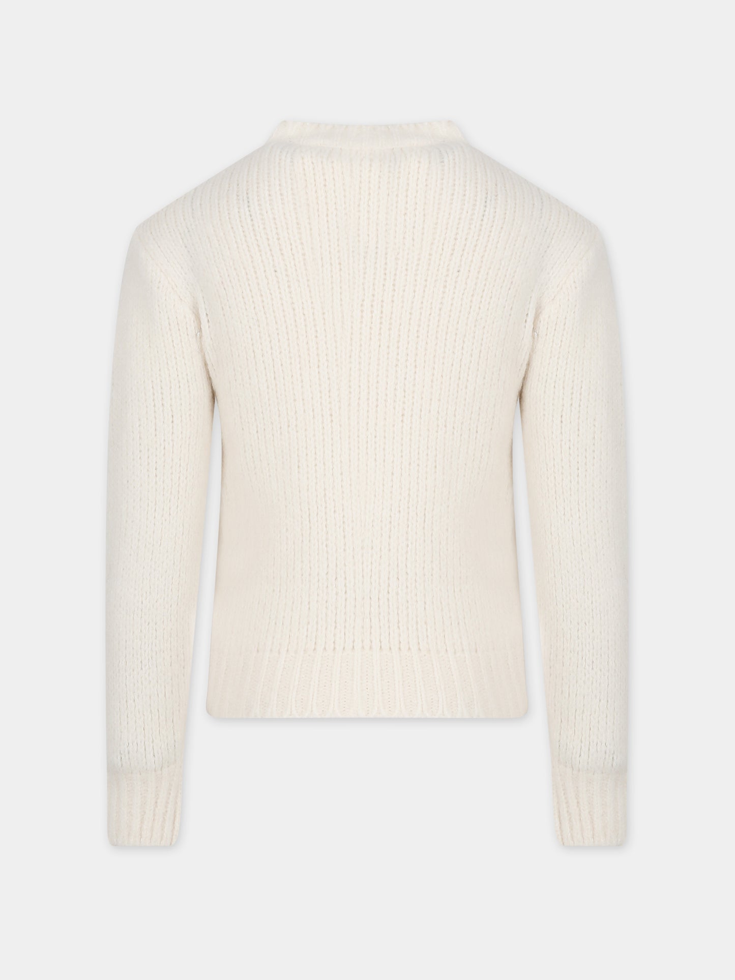 Maglione avorio per bambina con logo,Just Cavalli,JFMA001 C FL193 0000