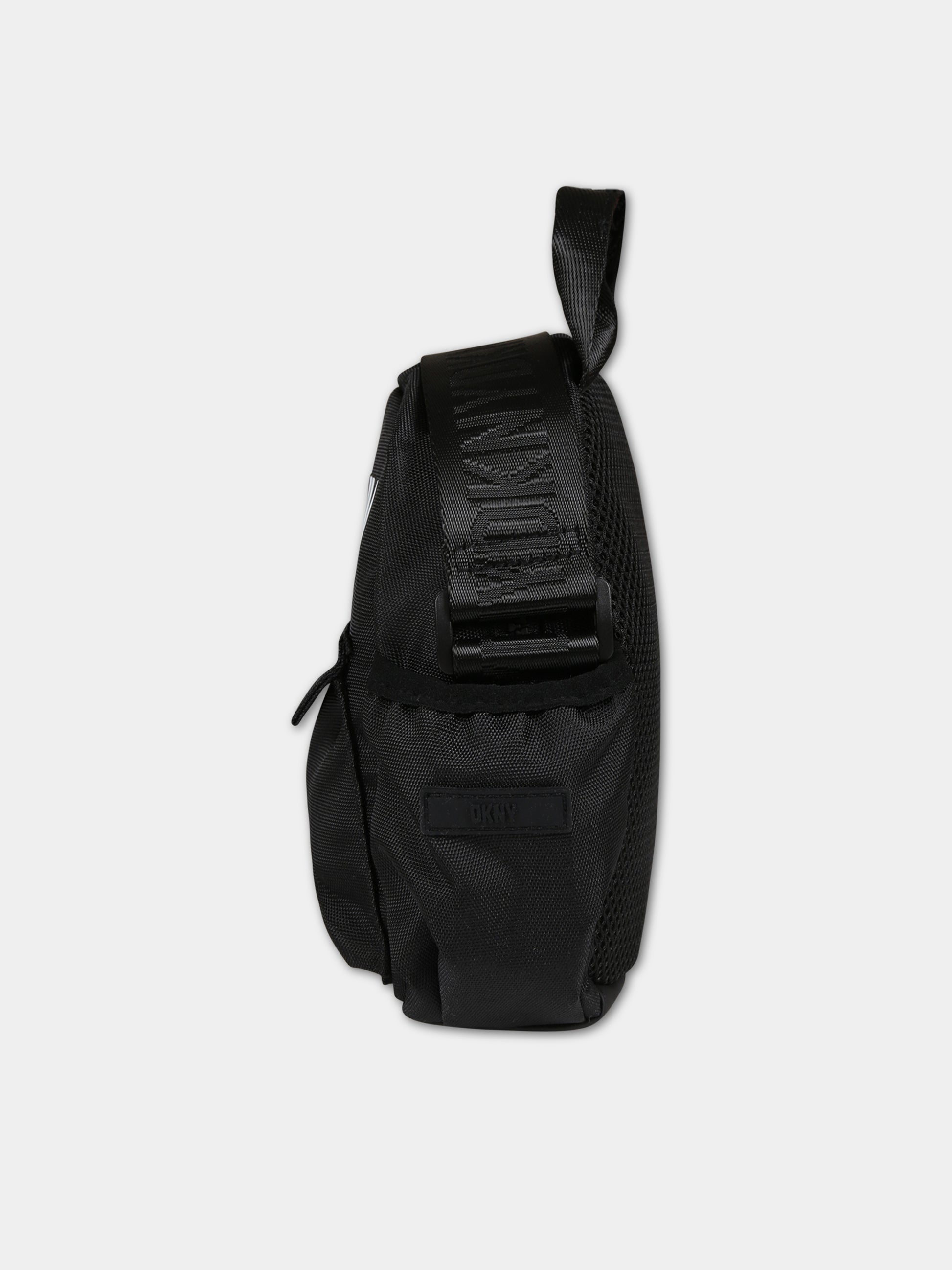 Borsa nera per bambini con logo,Dkny,D30575 09B