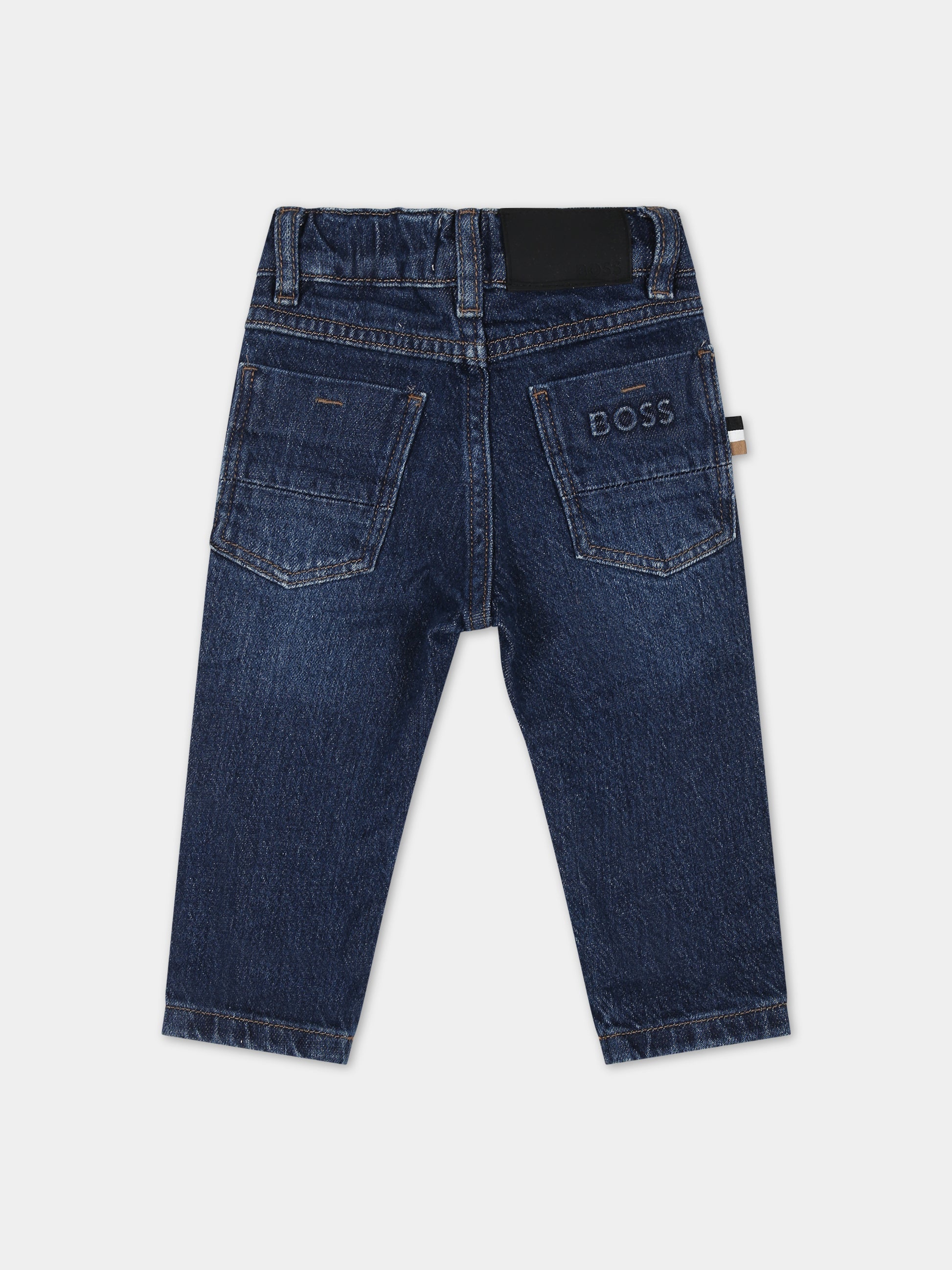 Jeans denim per neonato con logo,Boss,J04487 Z07
