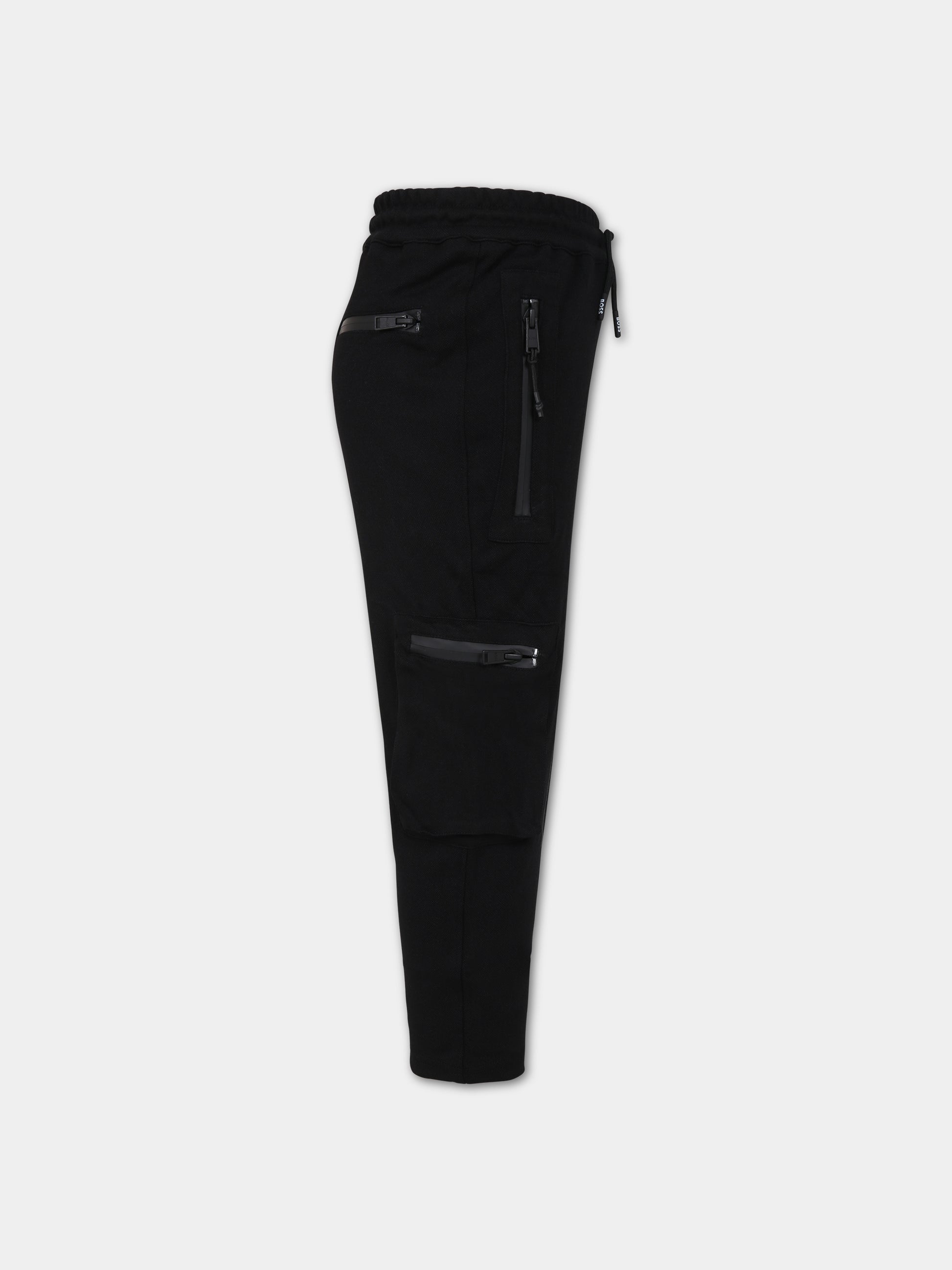 Pantalone casual nero per bambino,Boss,J24870 09B