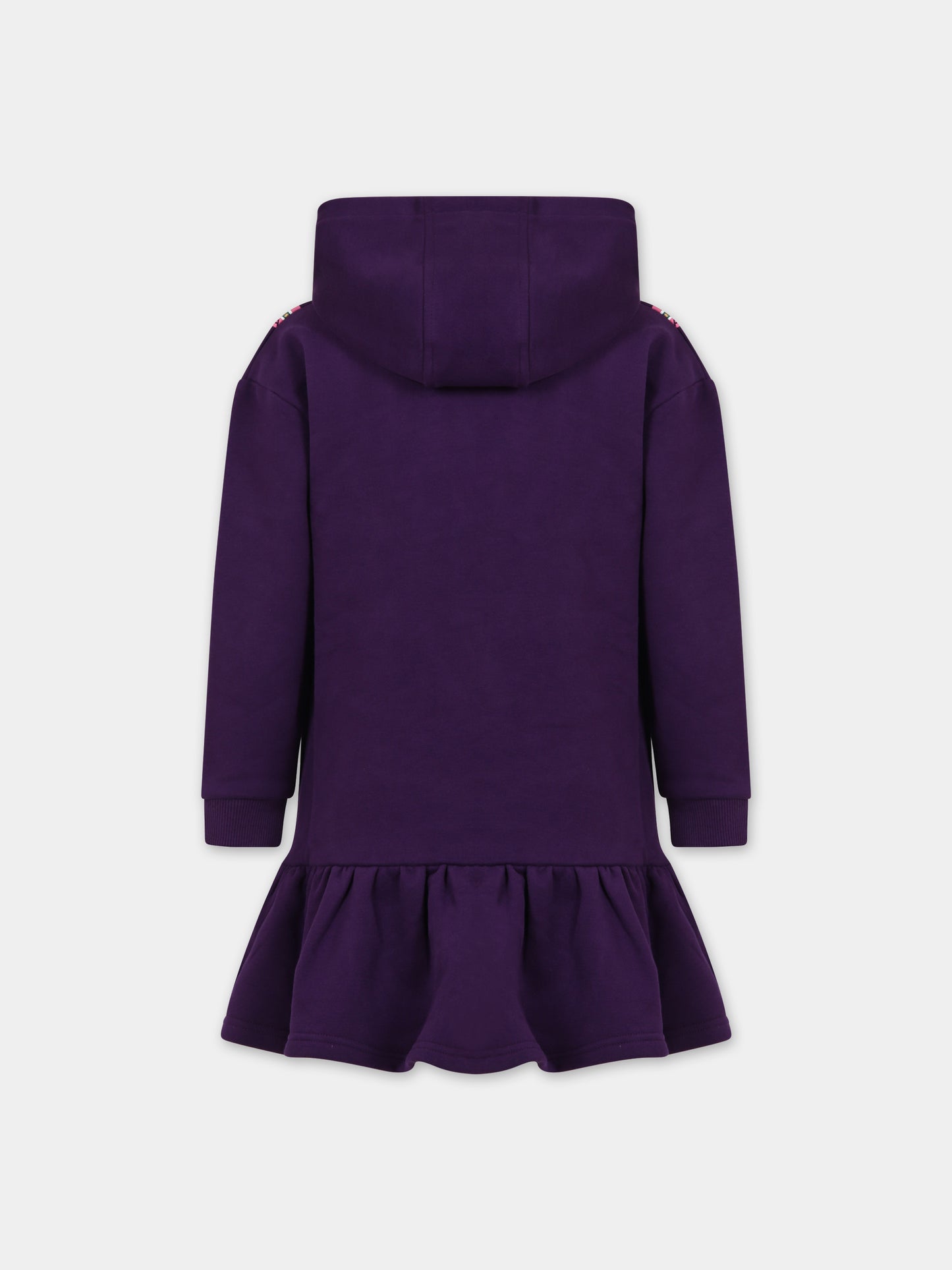 Vestito viola per bambina con logo,Little Marc Jacobs,W12467 923