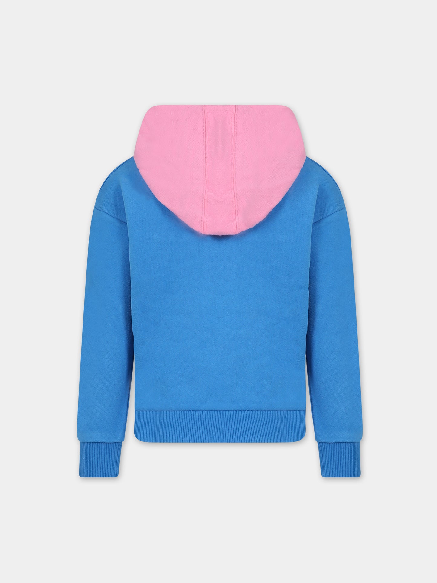 Felpa azzurra per bambina con logo,Little Marc Jacobs,W15690 83E