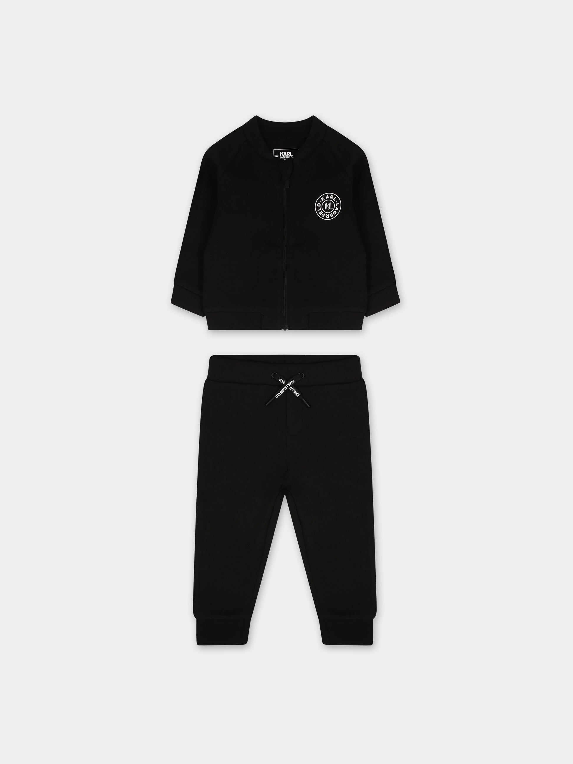 Tuta nera per neonato,Karl Lagerfeld Kids,Z98150 09B