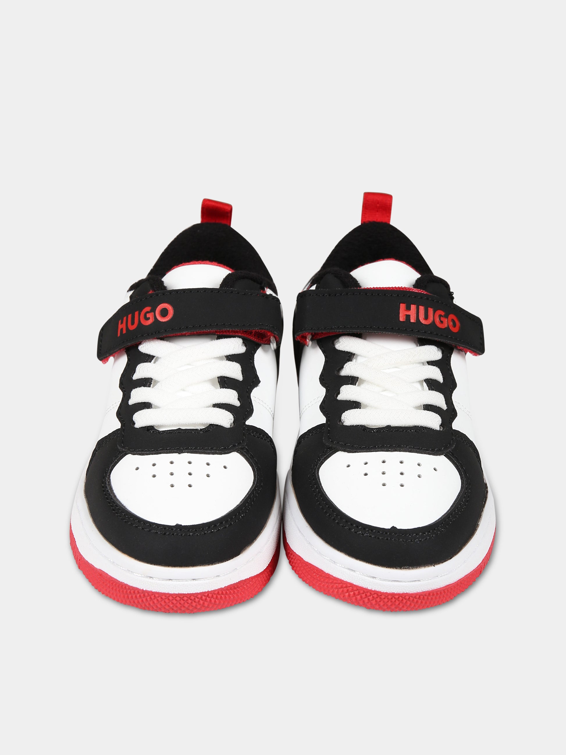 Sneakers bianche per bambino con logo,Hugo,G29010 09B