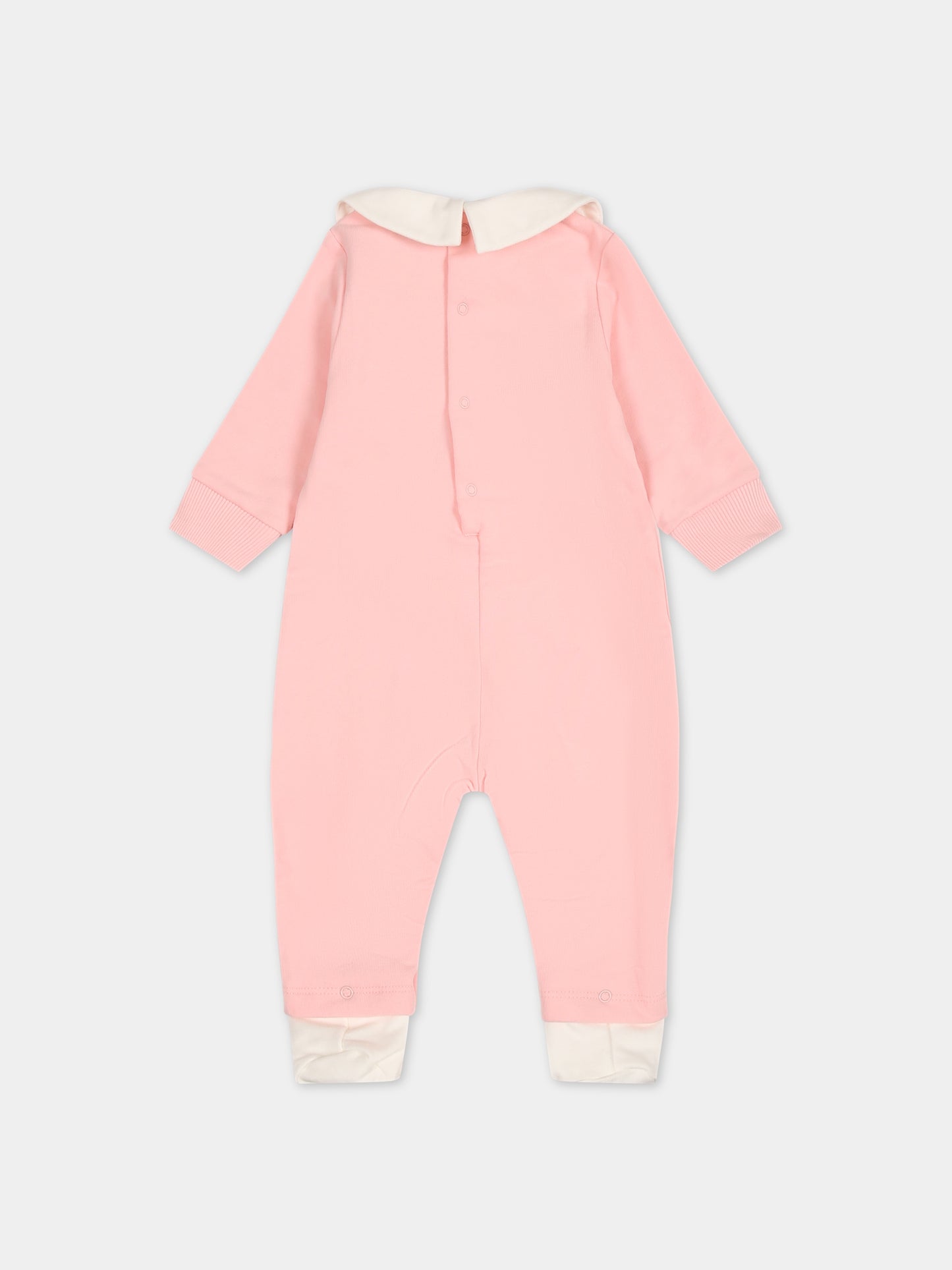 Tutina rosa per neonata con Teddy Bear e logo,Moschino Kids,MUY05D LDA55 50209