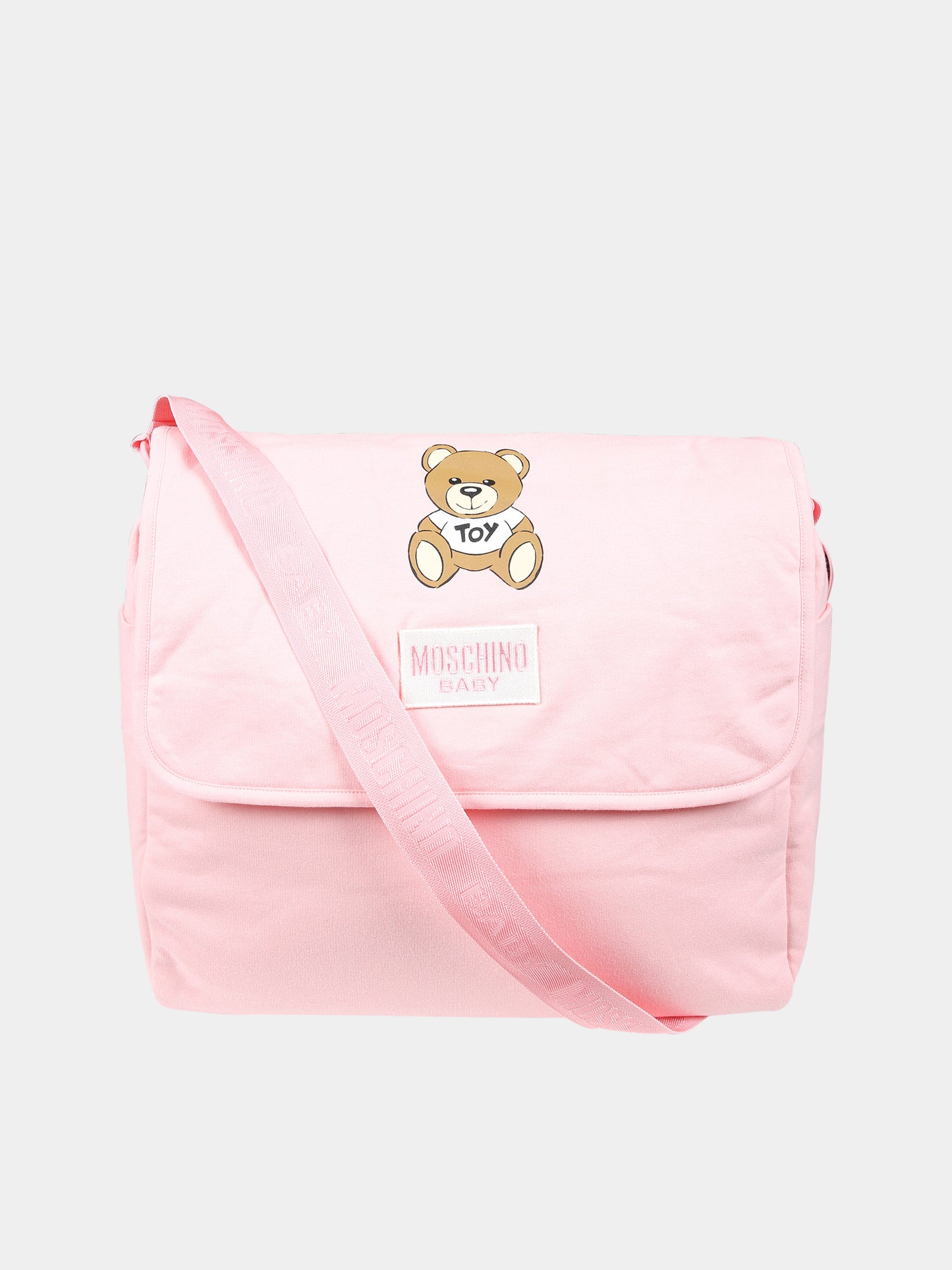 Borsa mamma rosa per neonata con Teddy Bear e logo,Moschino Kids,MTX03D LCA40 50209