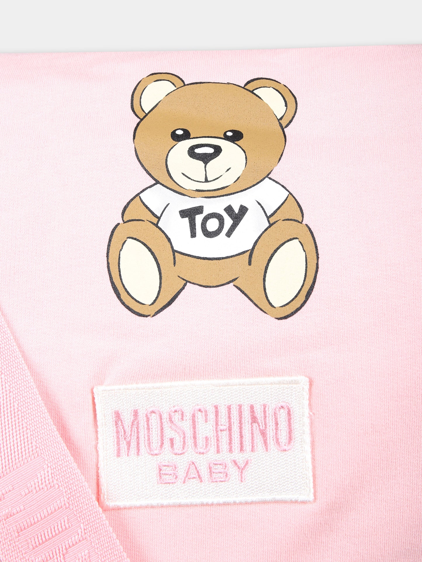 Borsa mamma rosa per neonata con Teddy Bear e logo,Moschino Kids,MTX03D LCA40 50209