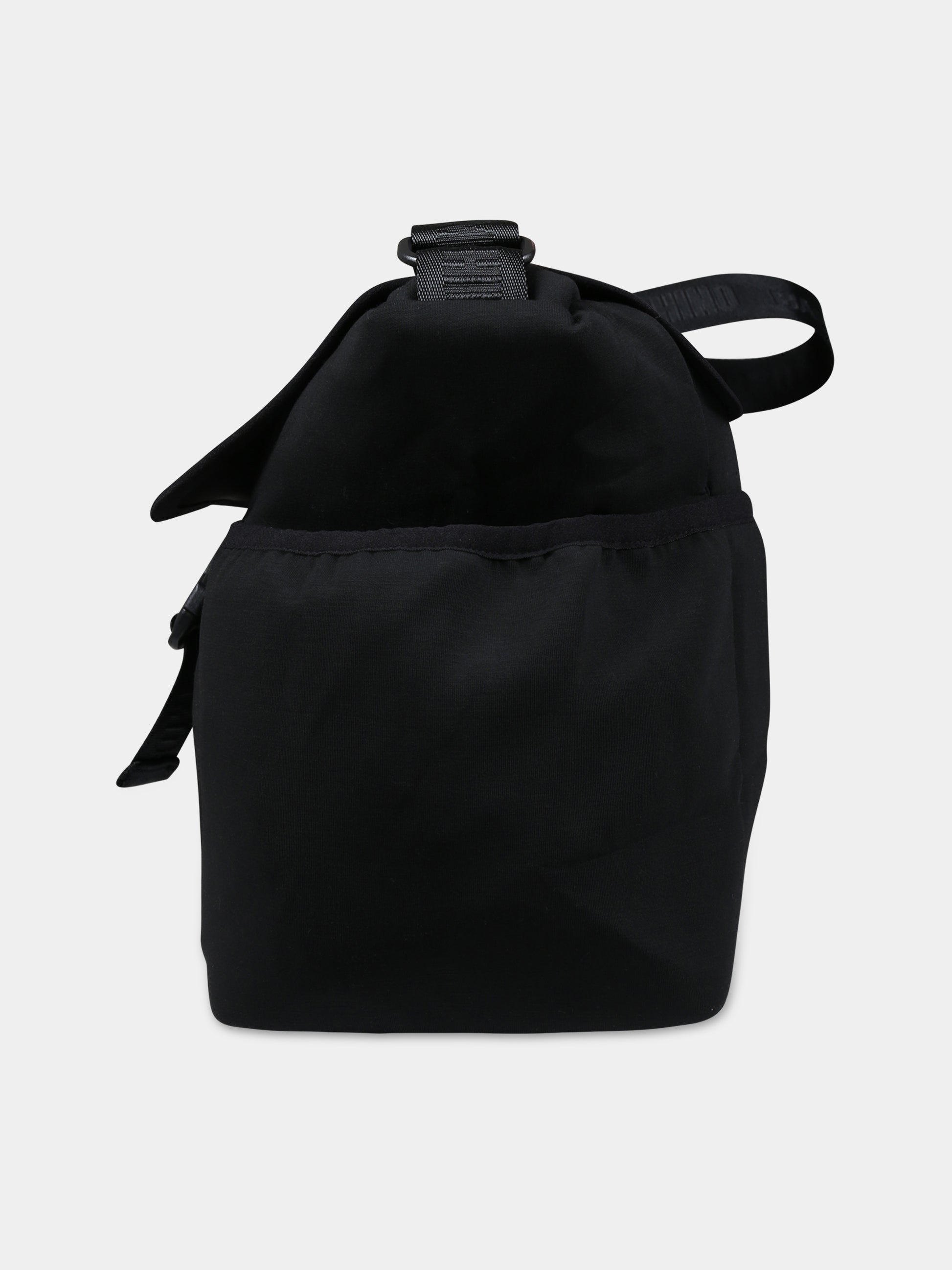 Borsa mamma nera per neonati con Teddy Bear e logo,Moschino Kids,MNX03O LDA32 60100