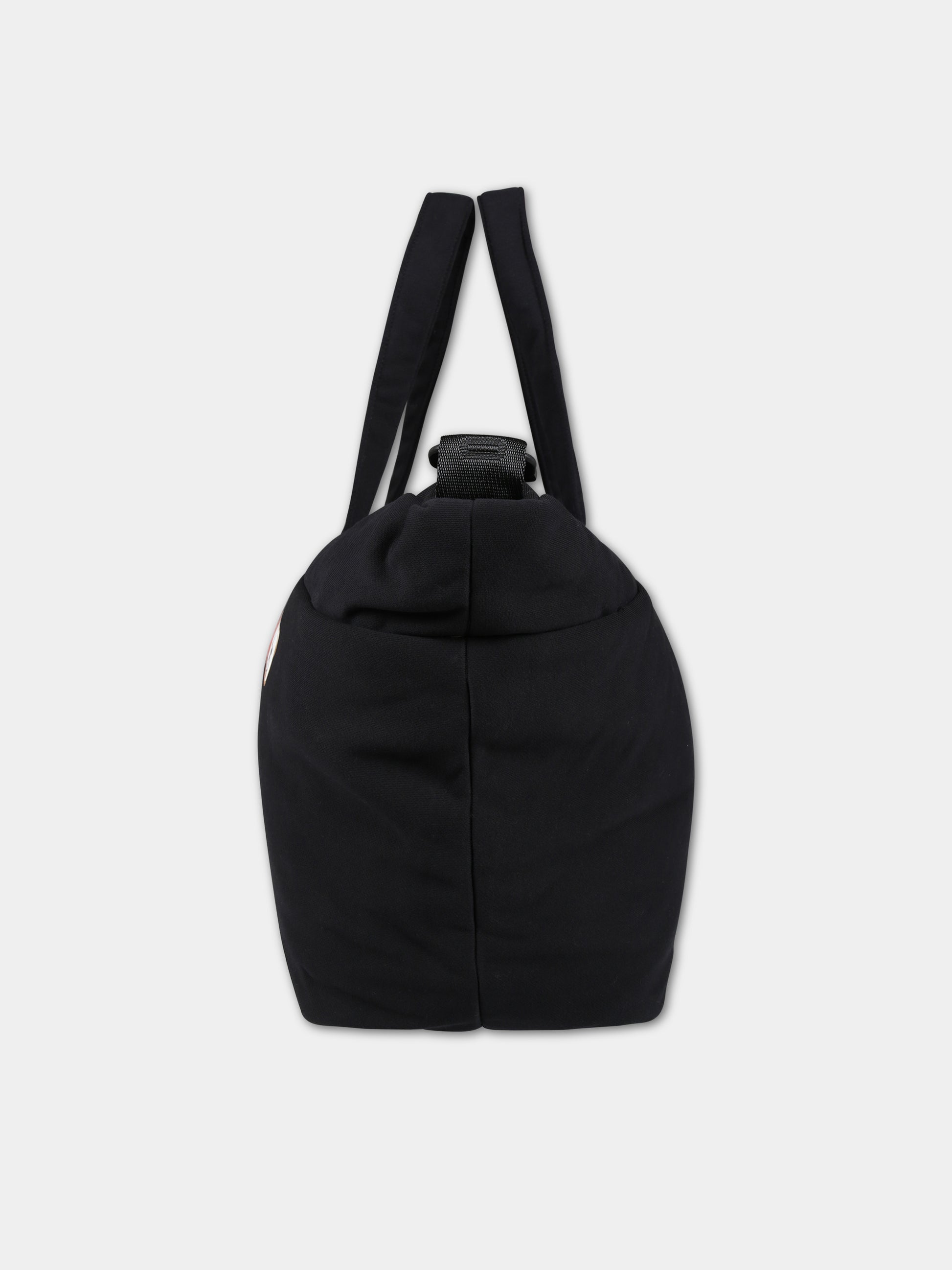 Borsa mamma nera per neonati con Teddy Bear e logo,Moschino Kids,MSX03A LCA26 60100