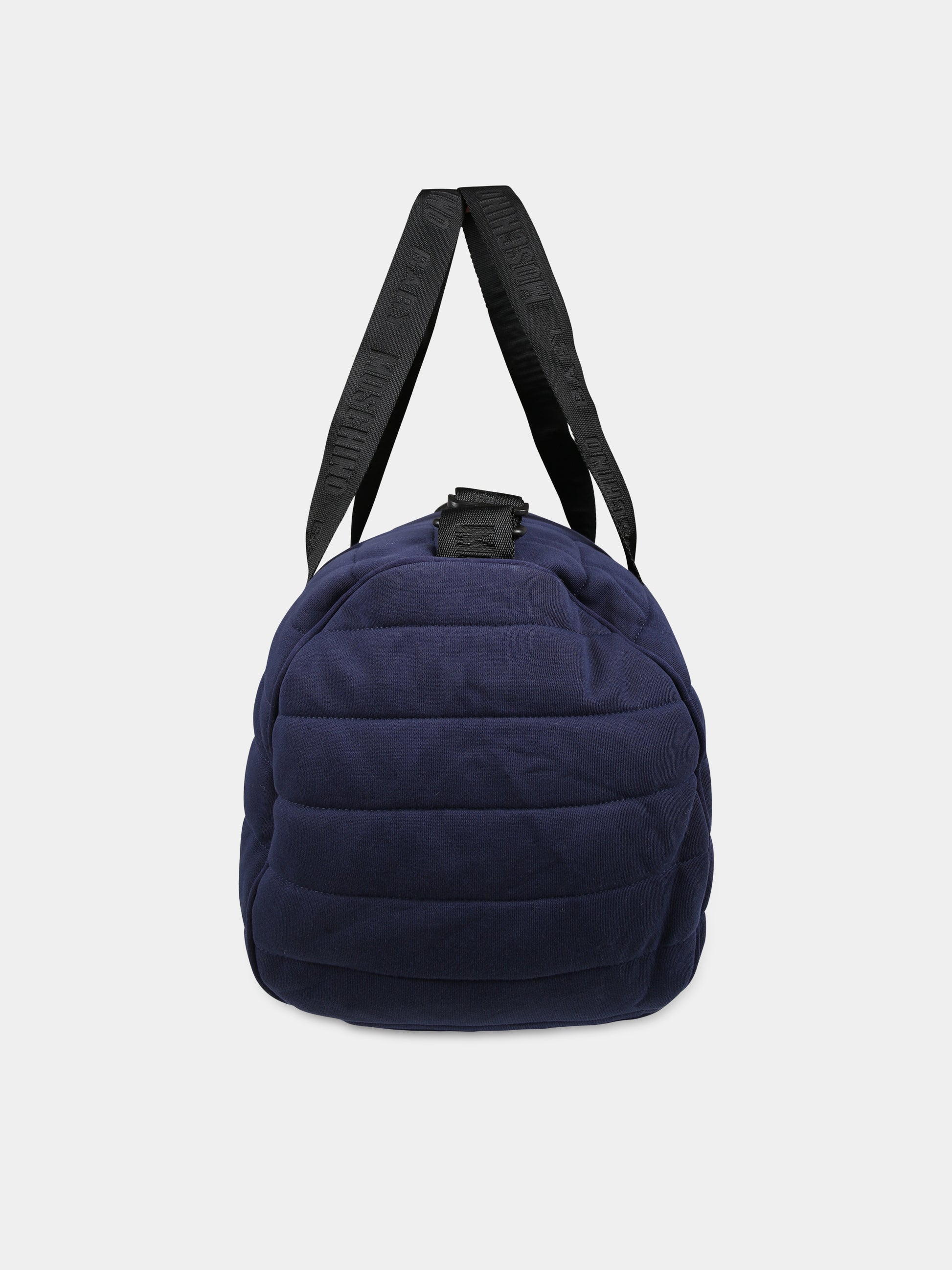 Borsa mamma blu per neonati con Teddy Bear e logo,Moschino Kids,MNX03P LCA26 40016