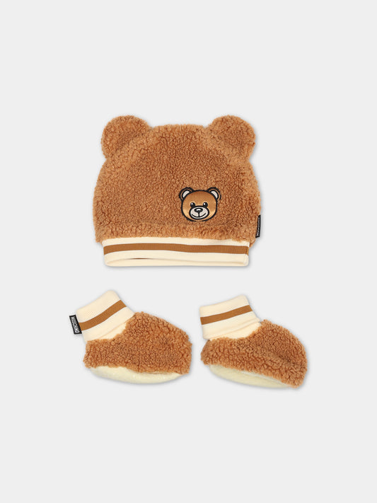 Set marrone per neonati con Teddy Bear,Moschino Kids,MUY05G LIA00 20093