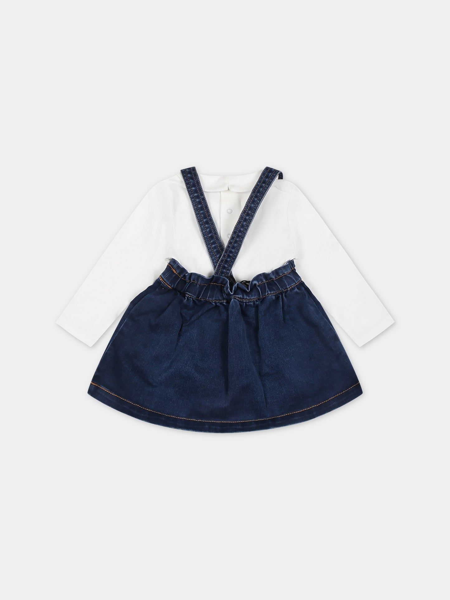 Completo blu per neonata con Teddy Bear e logo,Moschino Kids,MAK02D LXE49 10063